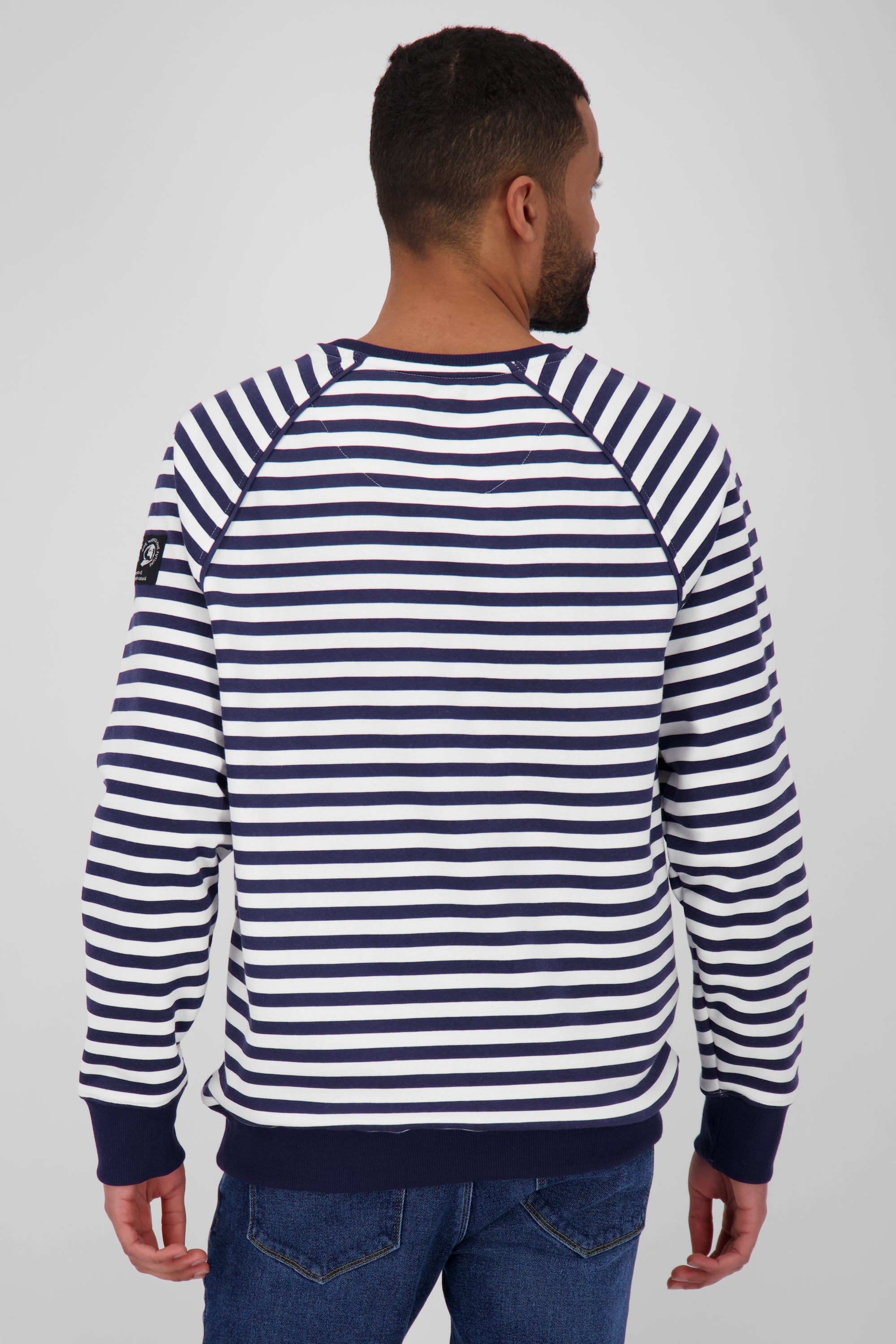 BorisAK Sweatshirt Herren mit Streifen-Design Dunkelblau