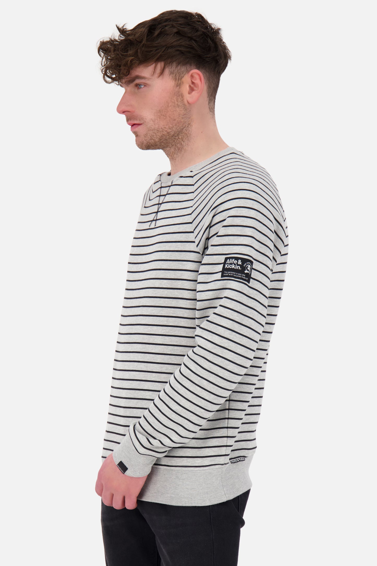 Herren Sweatshirt BorisAK Z mit maritimer Eleganz Grau
