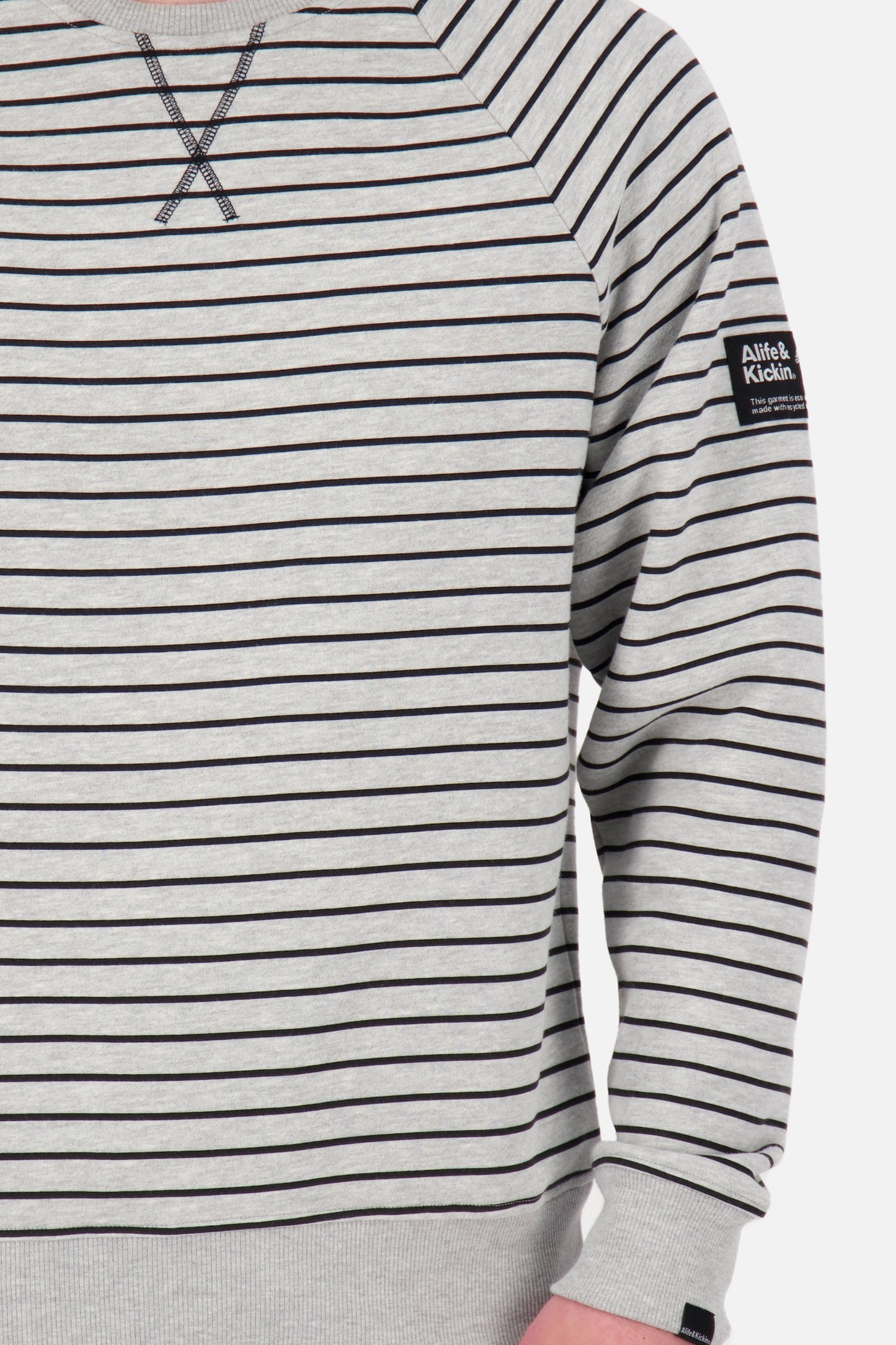 Herren Sweatshirt BorisAK Z mit maritimer Eleganz Grau
