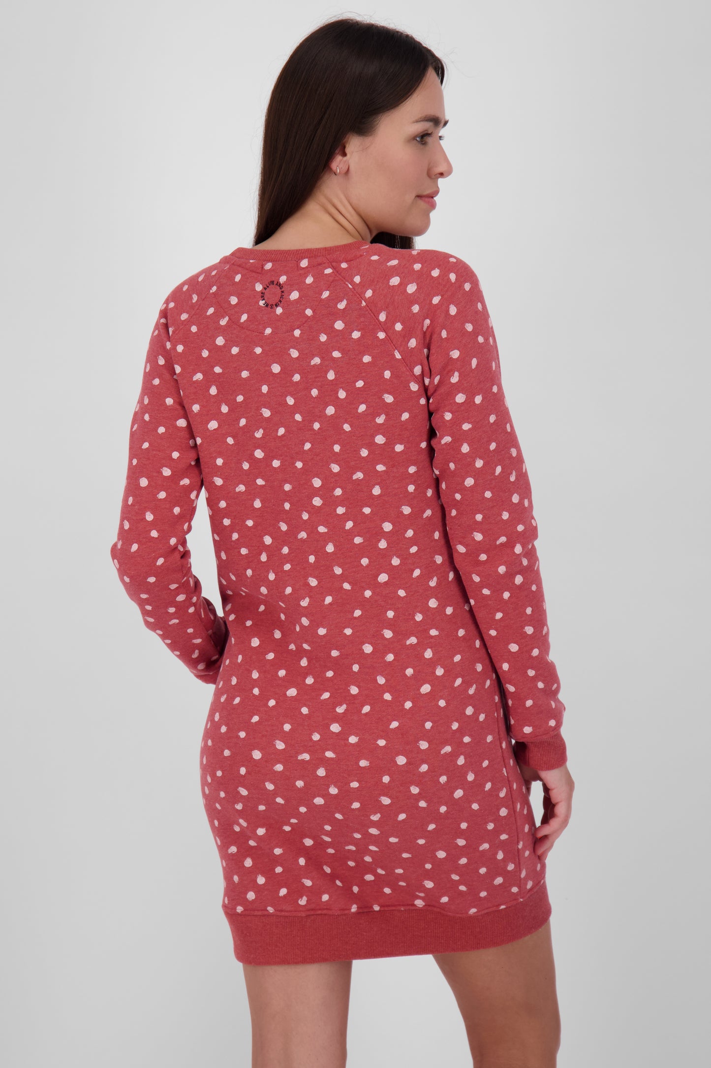 Trendiges Sweatkleid DeliaAK B für Damen Dunkelrot