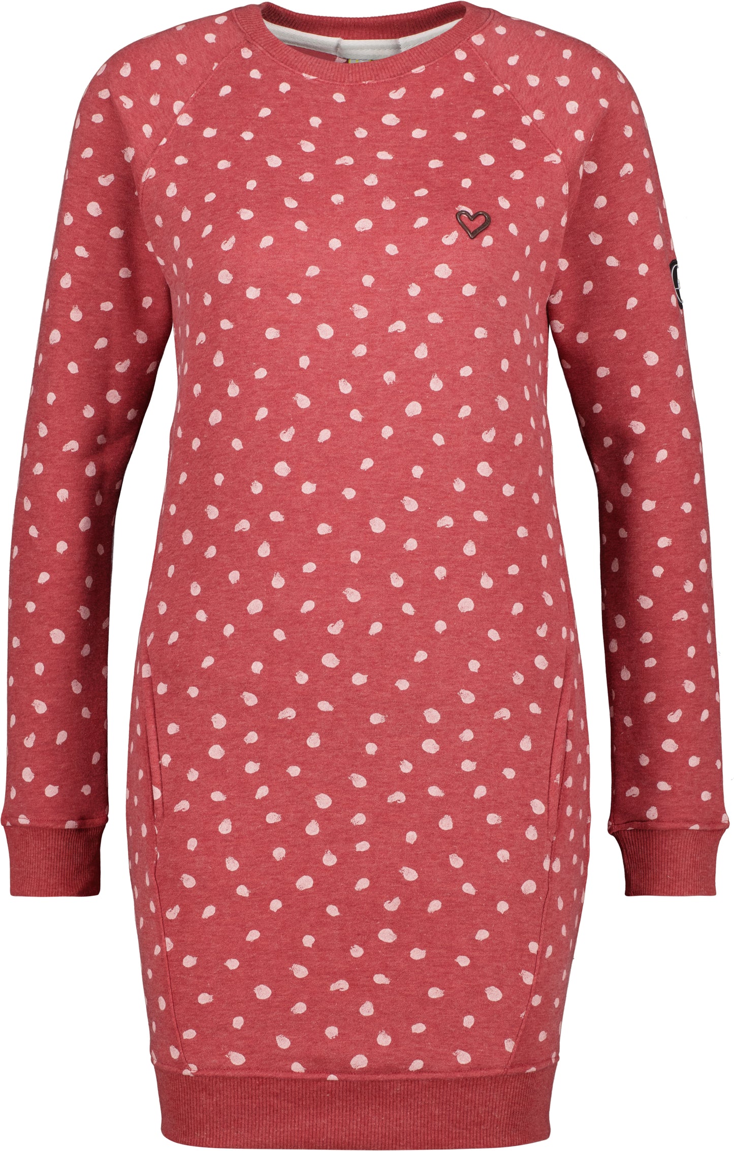 Trendiges Sweatkleid DeliaAK B für Damen Dunkelrot