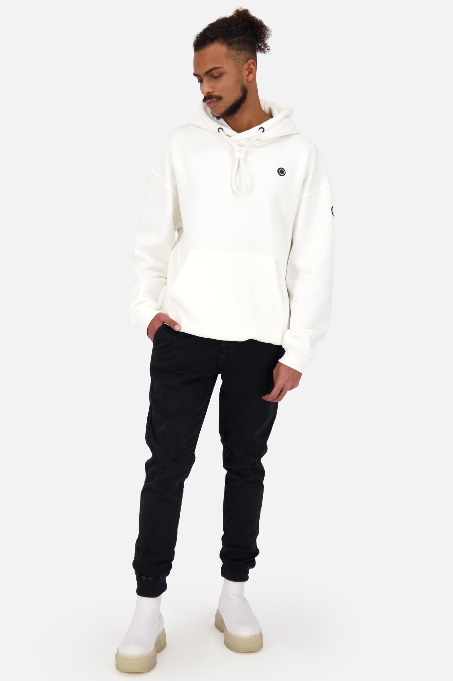 YannisAK A Kapuzenpullover für Herren - Kombinationsstarker Freizeitlook Weiß