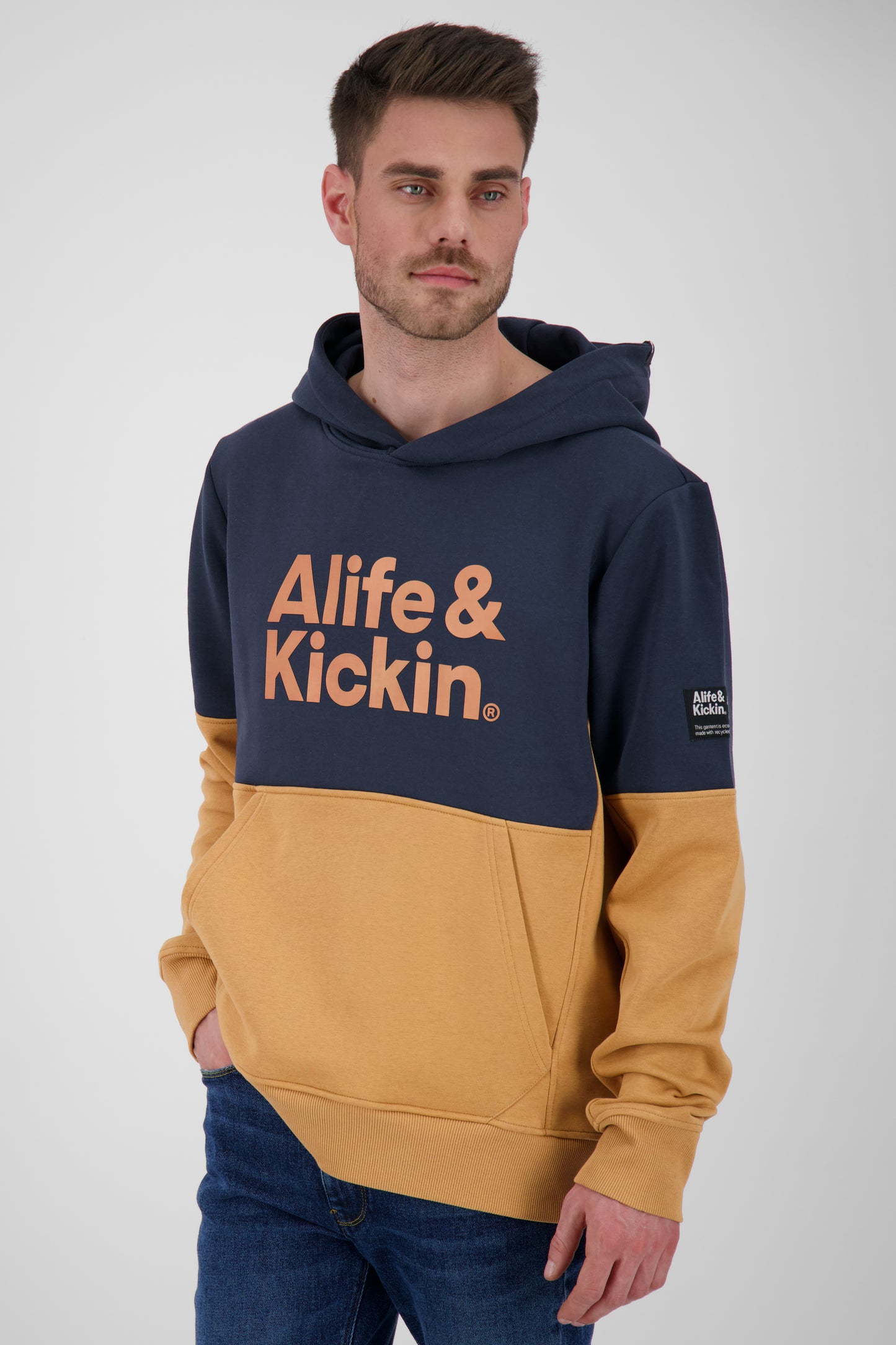 Kapuzensweatshirt OwenAK für Herren - Colorblocking Dunkelblau
