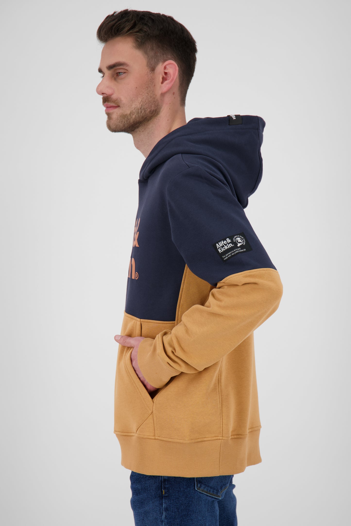 Kapuzensweatshirt OwenAK für Herren - Colorblocking Dunkelblau