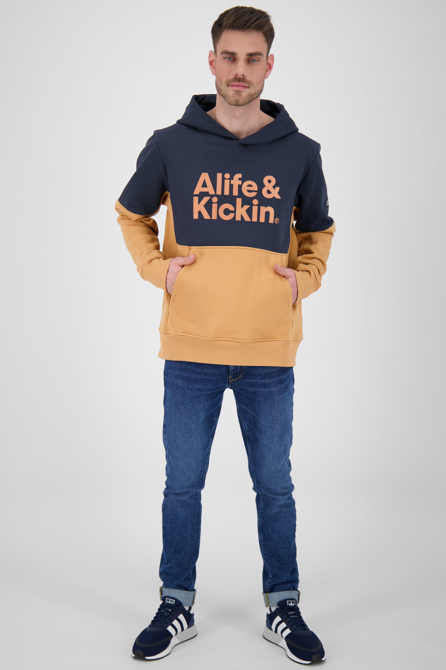 Kapuzensweatshirt OwenAK für Herren - Colorblocking Dunkelblau