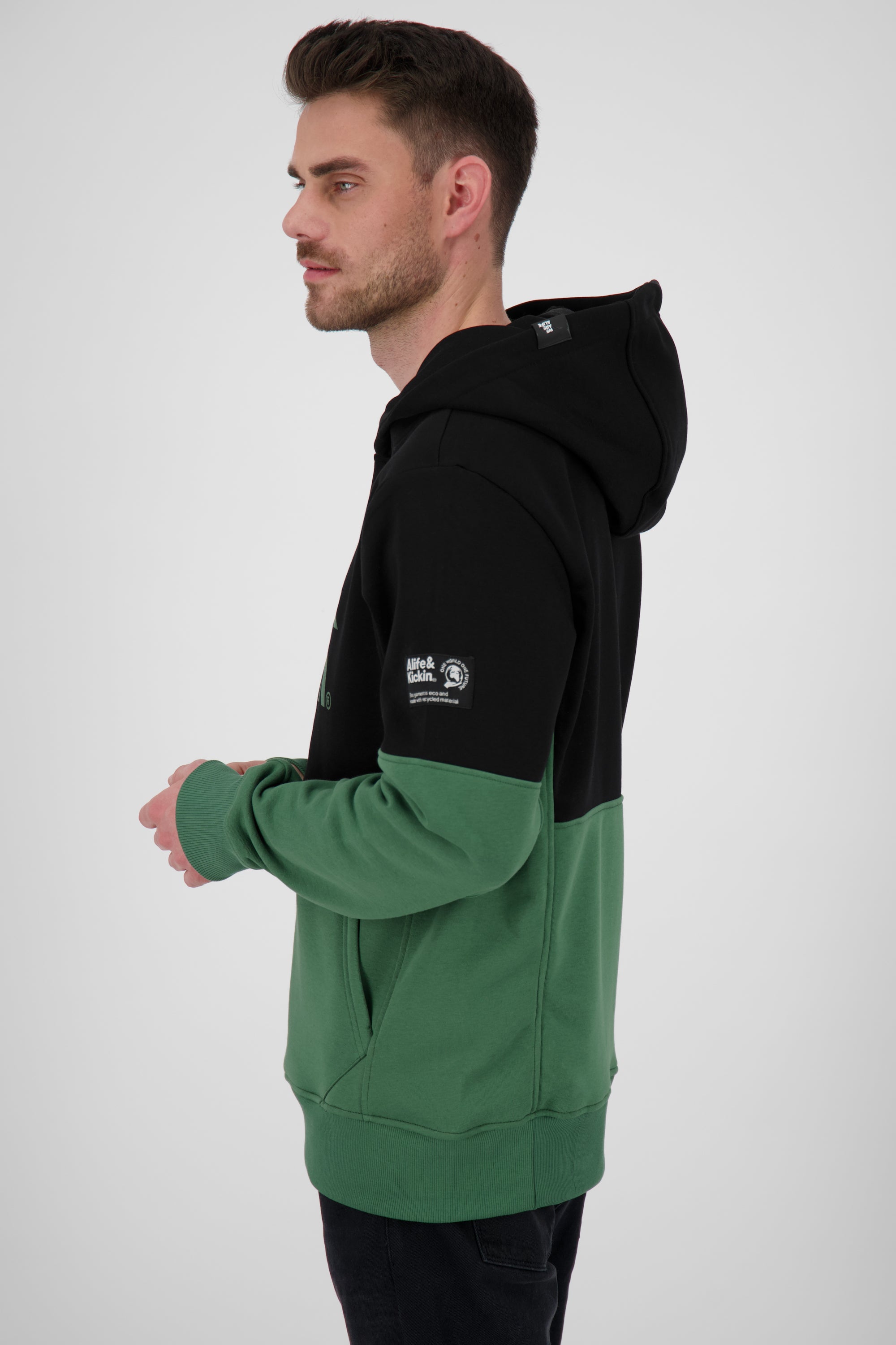 Kapuzensweatshirt OwenAK für Herren - Colorblocking Schwarz