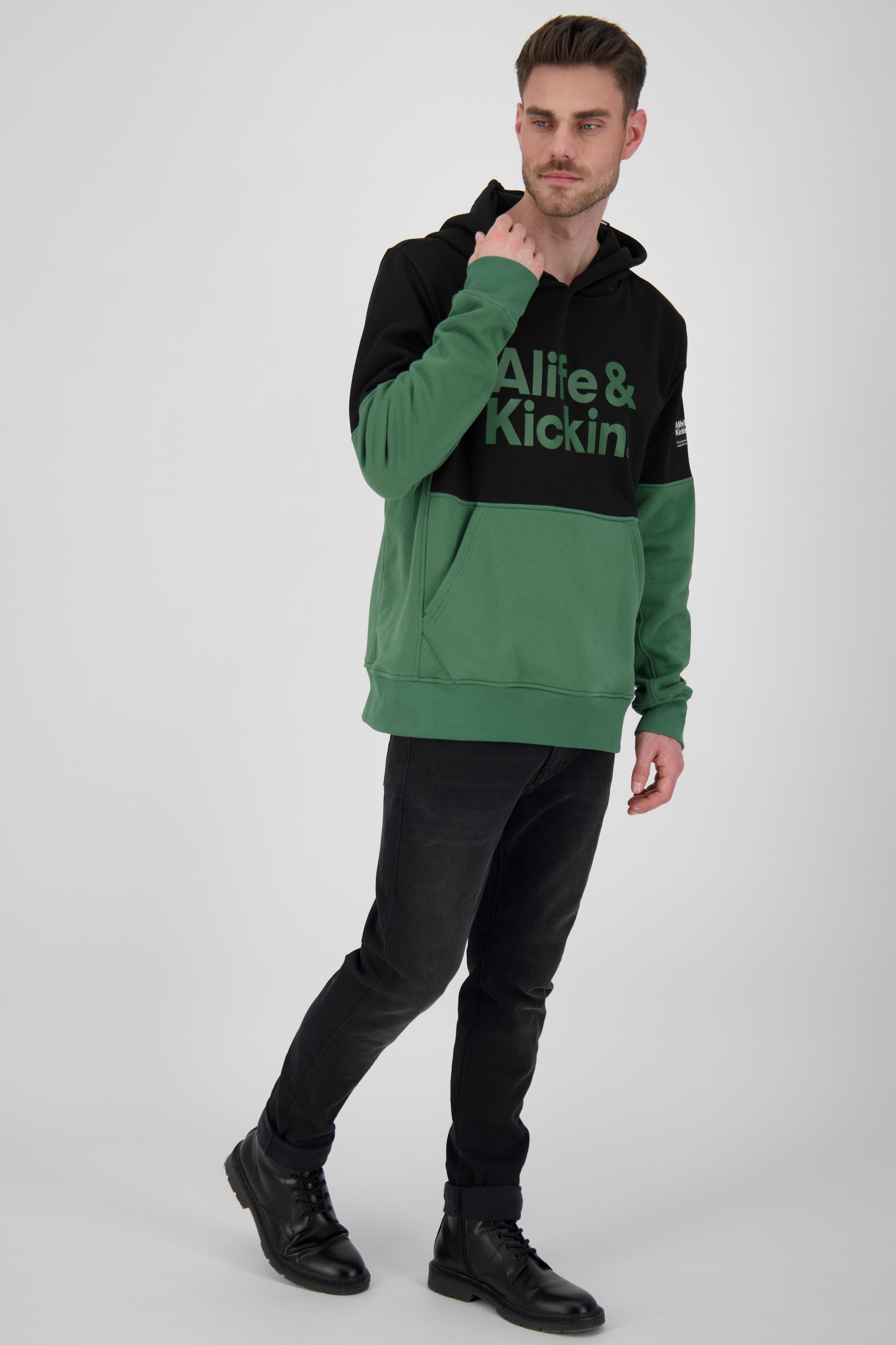 Kapuzensweatshirt OwenAK für Herren - Colorblocking Schwarz