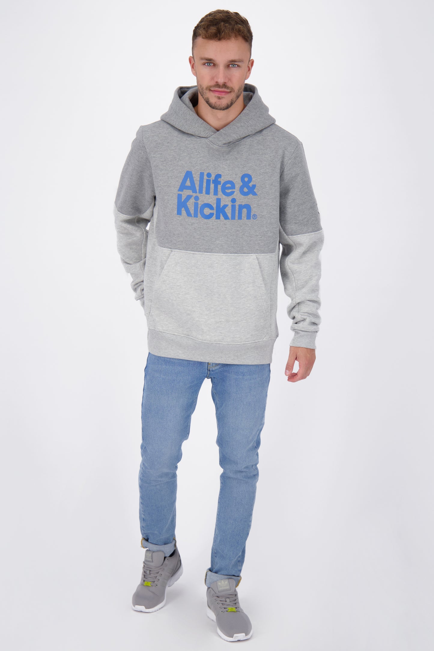 Kapuzensweatshirt OwenAK für Herren - Colorblocking Grau
