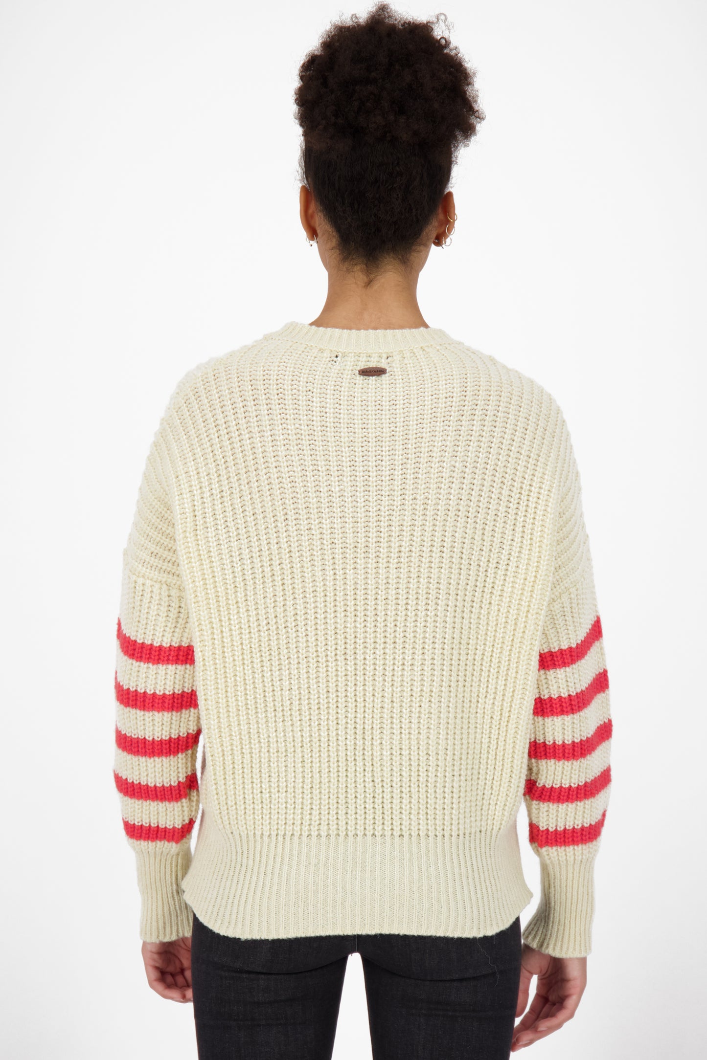 Modischer Oversize-Strickpullover DarjaAK Z Beige