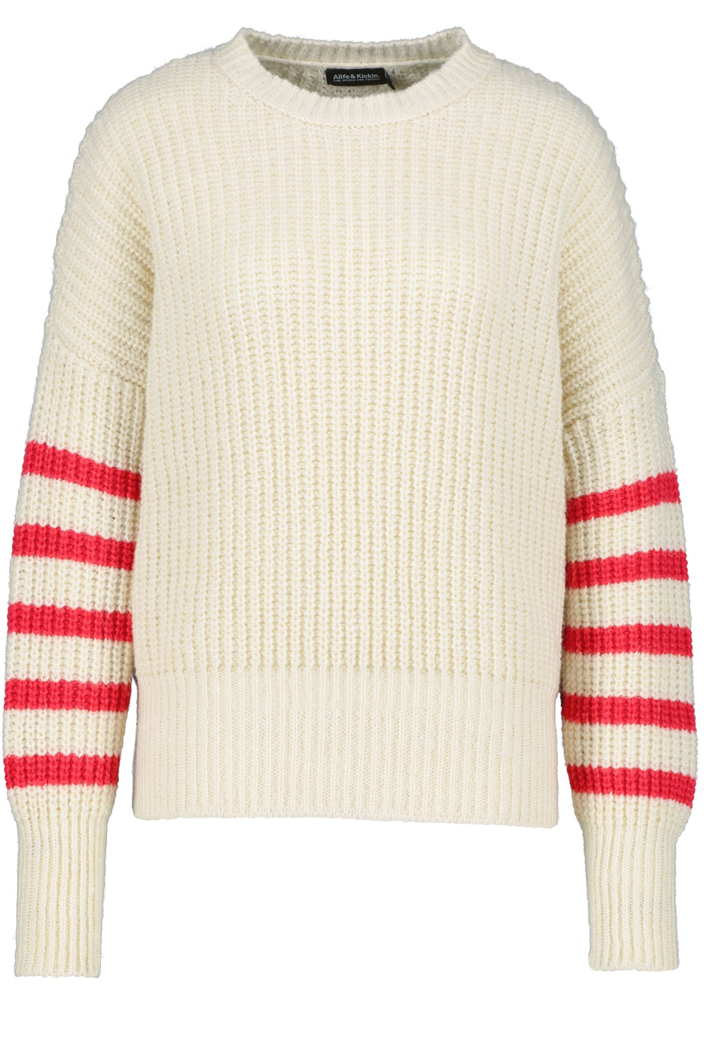 Modischer Oversize-Strickpullover DarjaAK Z Beige