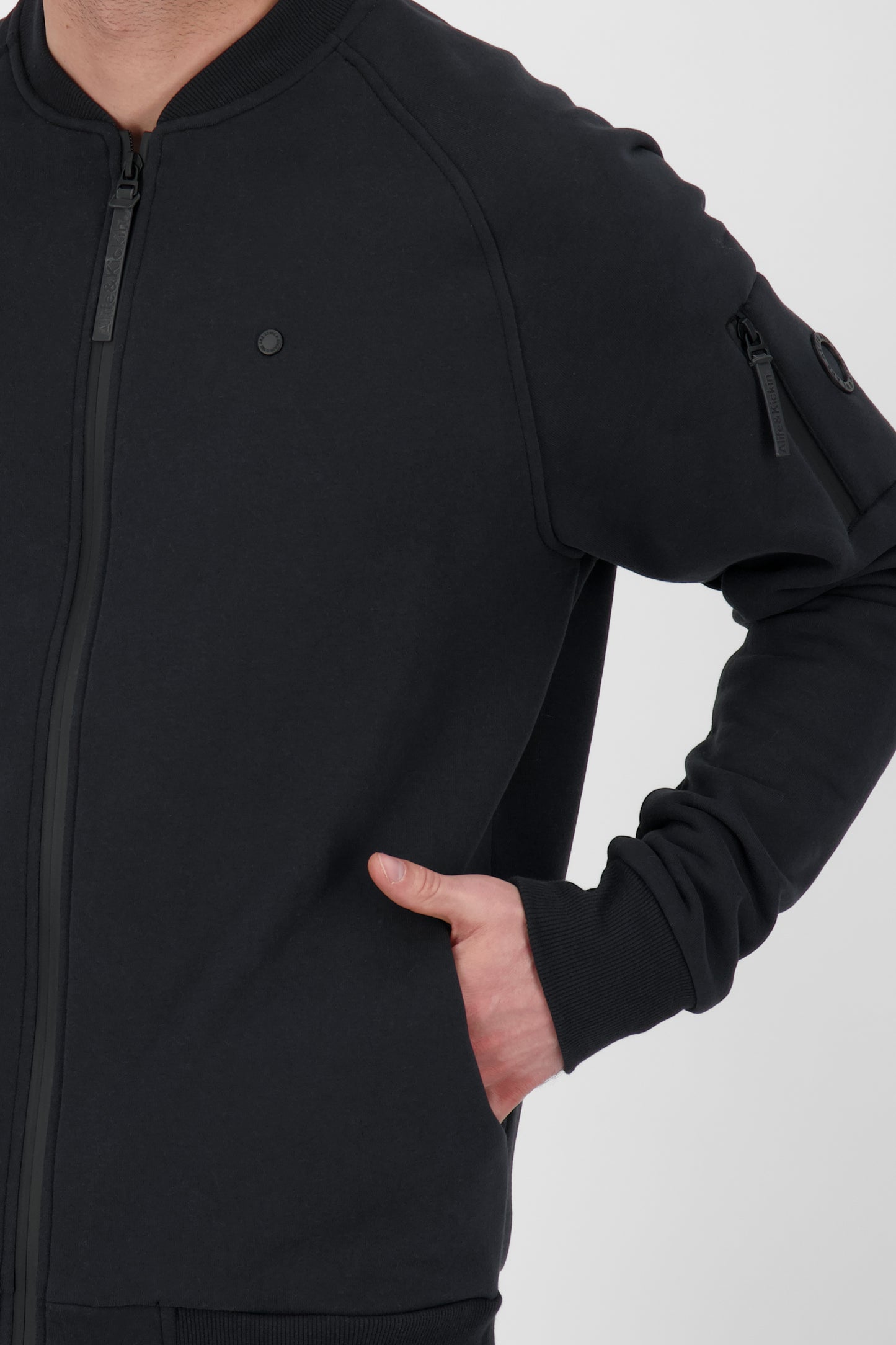 EnzoAK A Sweatjacke Herren Schwarz