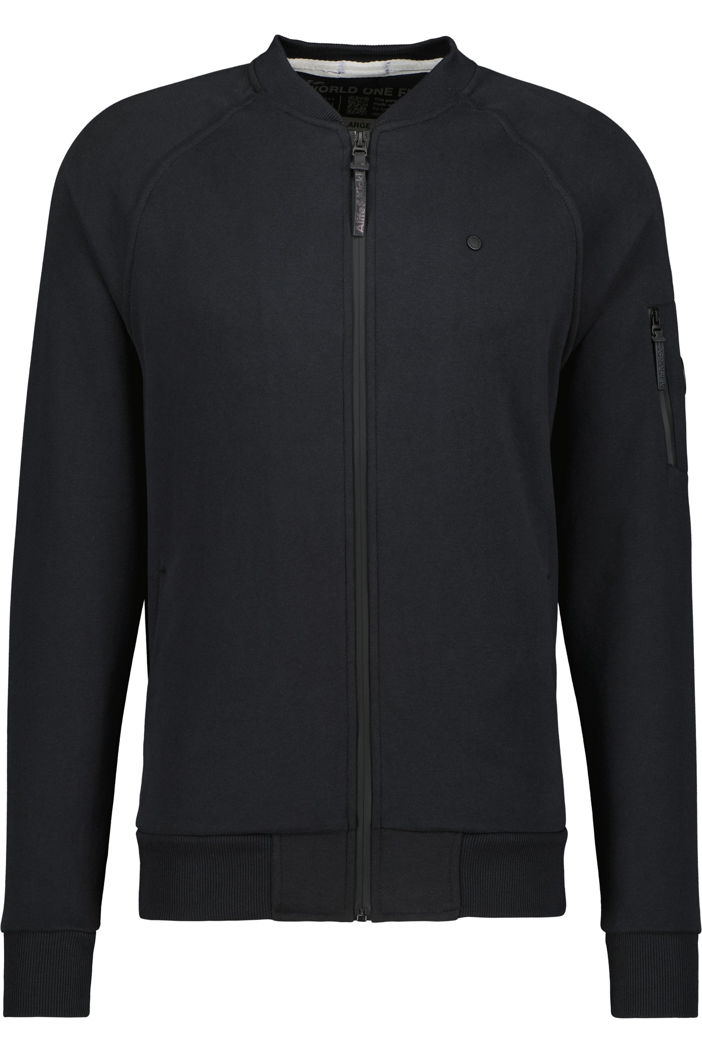 EnzoAK A Sweatjacke Herren Schwarz