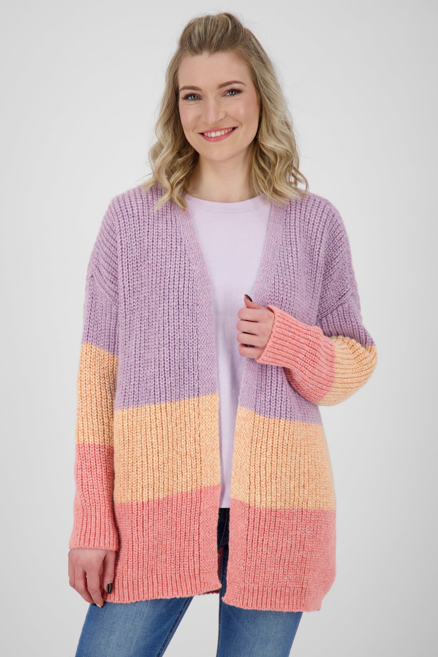 Lässiger Cardigan für Damen MaleaAK Rosa