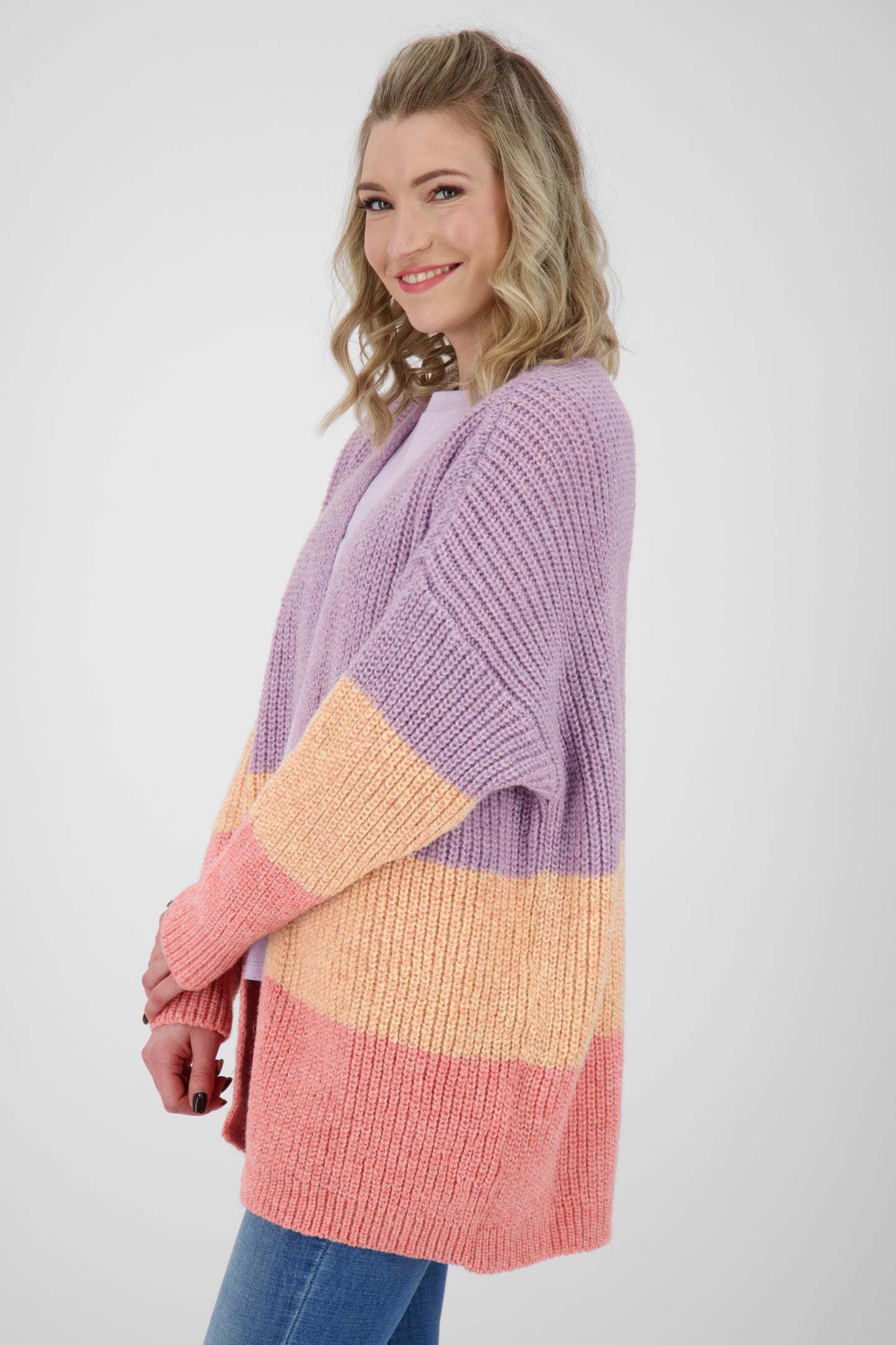 Lässiger Cardigan für Damen MaleaAK Rosa