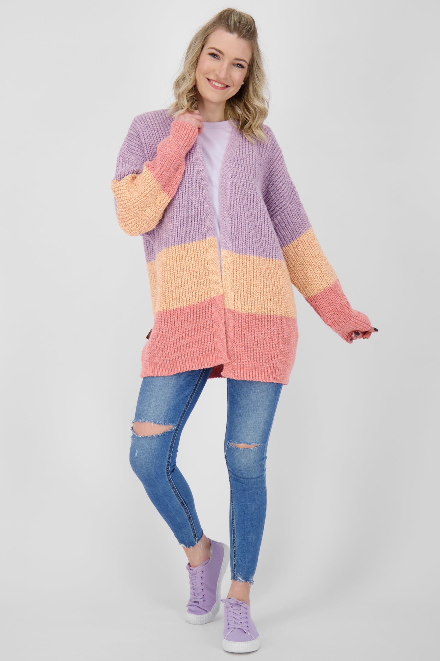 Lässiger Cardigan für Damen MaleaAK Rosa