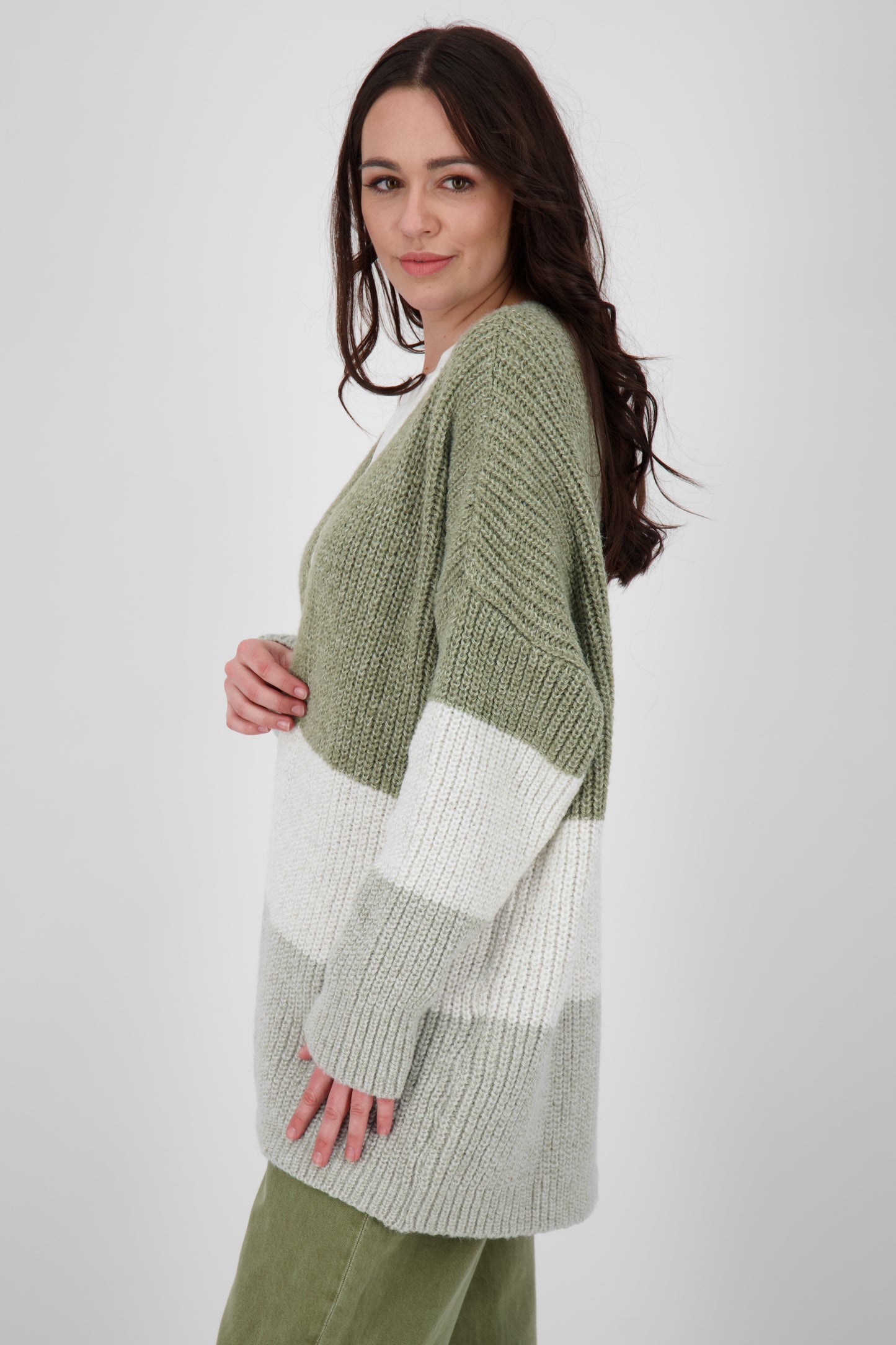 Lässiger Cardigan für Damen MaleaAK Grün