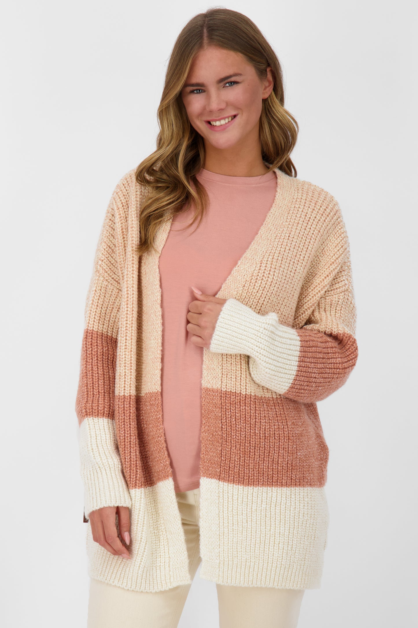 MaleaAK Z Strickjacke Damen Beige