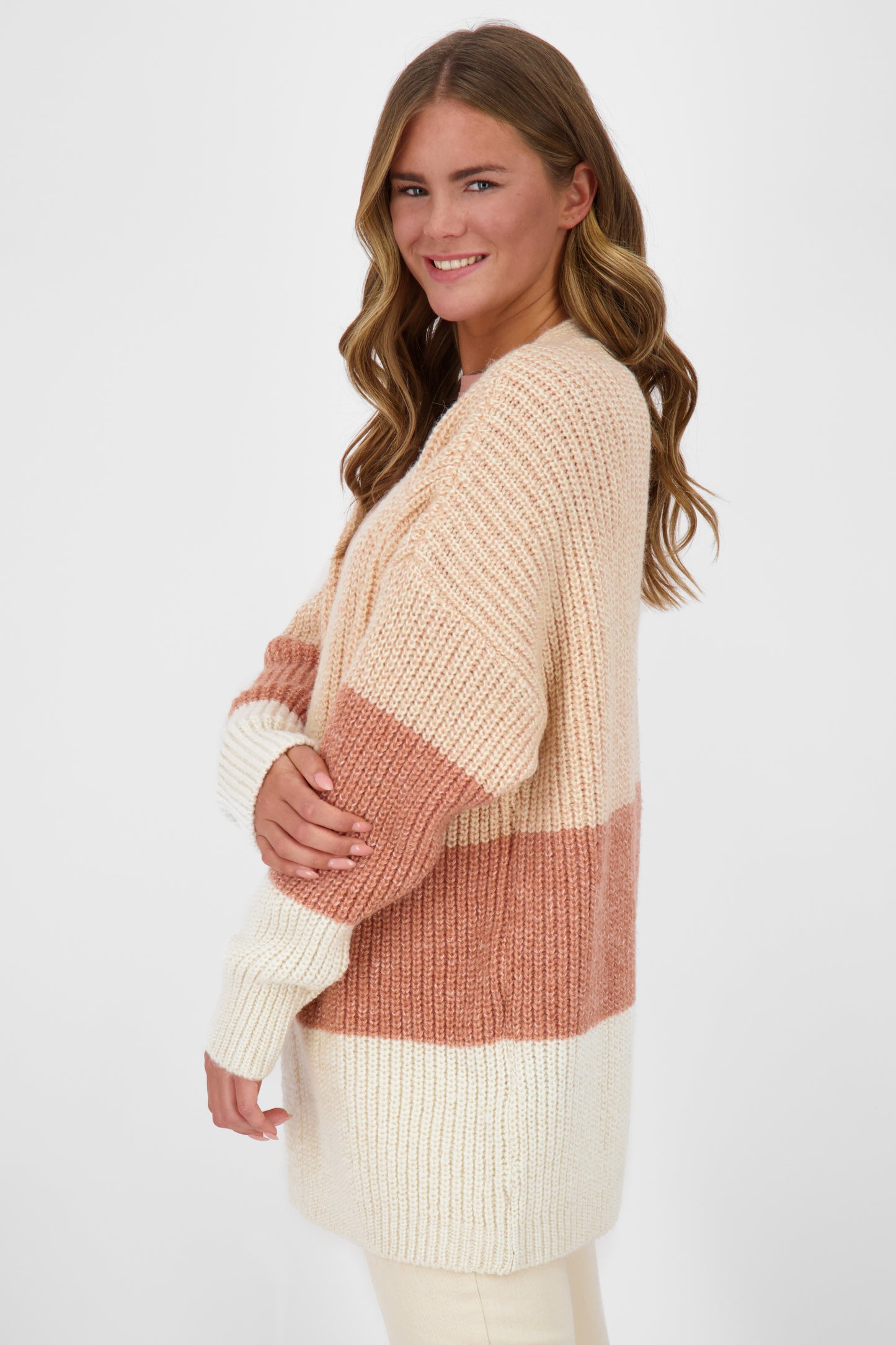 MaleaAK Z Strickjacke Damen Beige