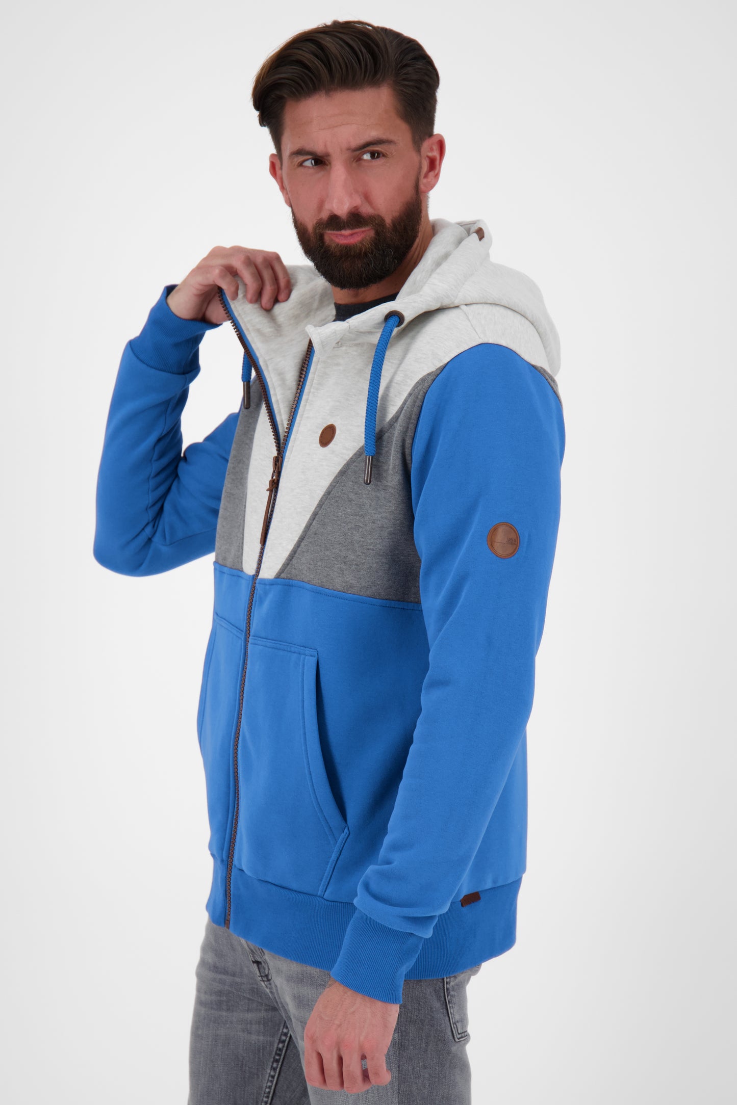 Lässige Kapuzensweatjacke JulianAK O Herren Blau