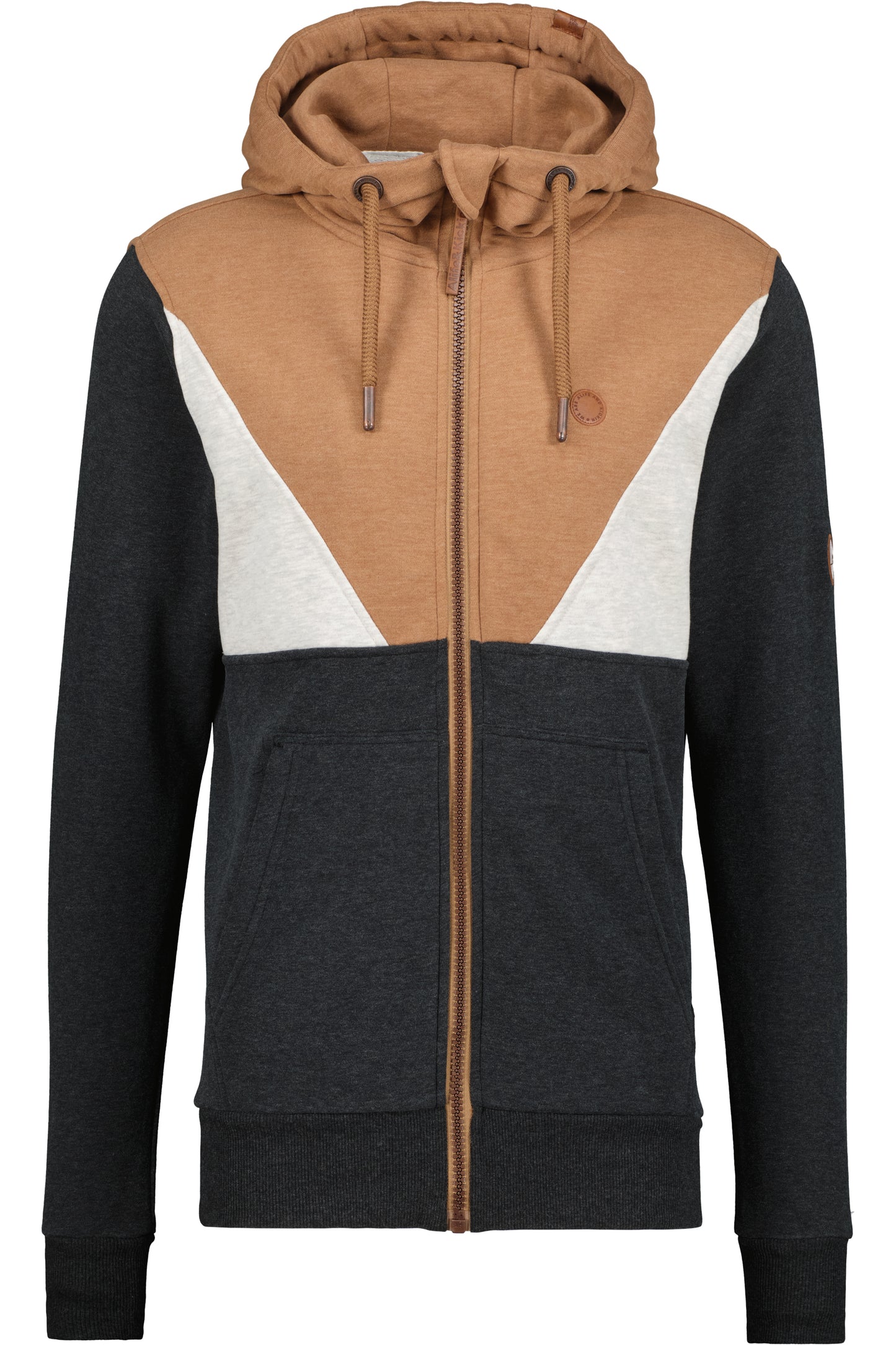 Lässige Kapuzensweatjacke JulianAK O Herren Schwarz