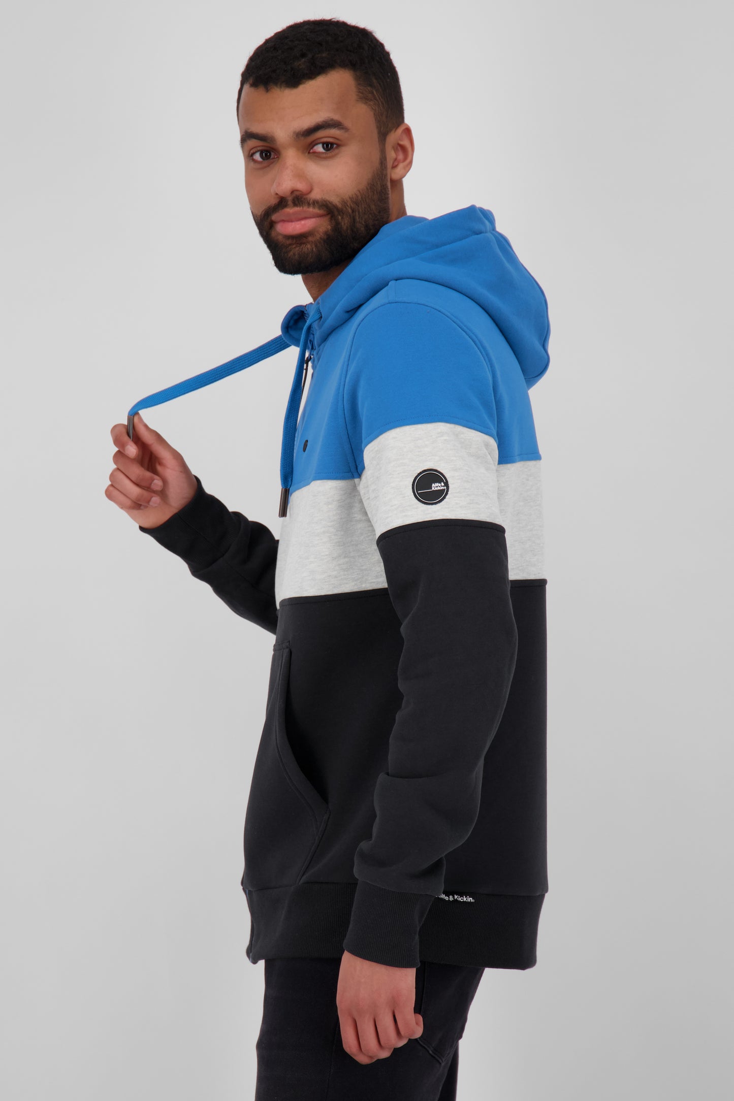 Trendiges Sweatjacket KingsleyAK A mit Colourblocking Blau