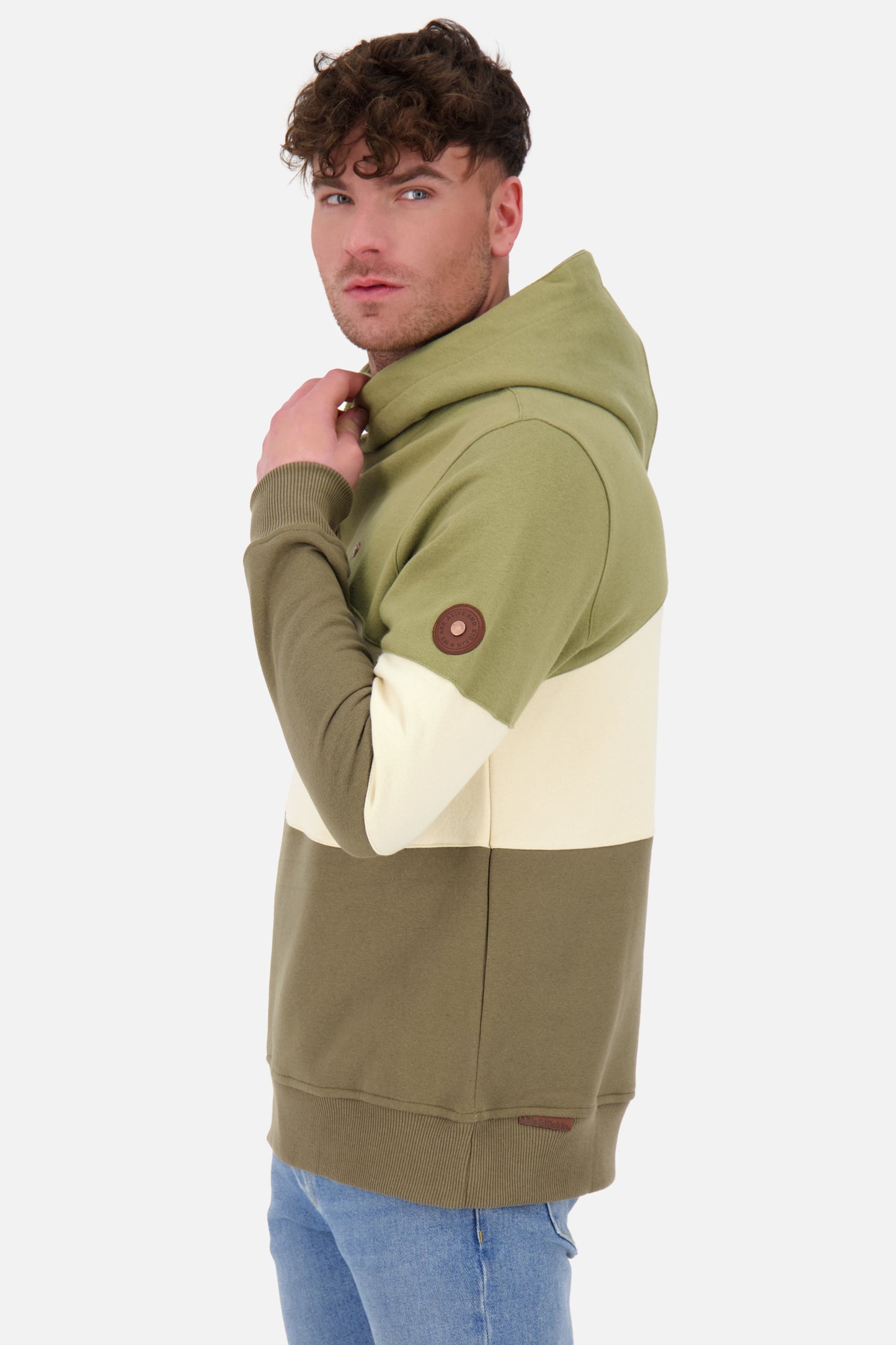 Stylischer Herren-Hoodie SteanAK A Dunkelgrün