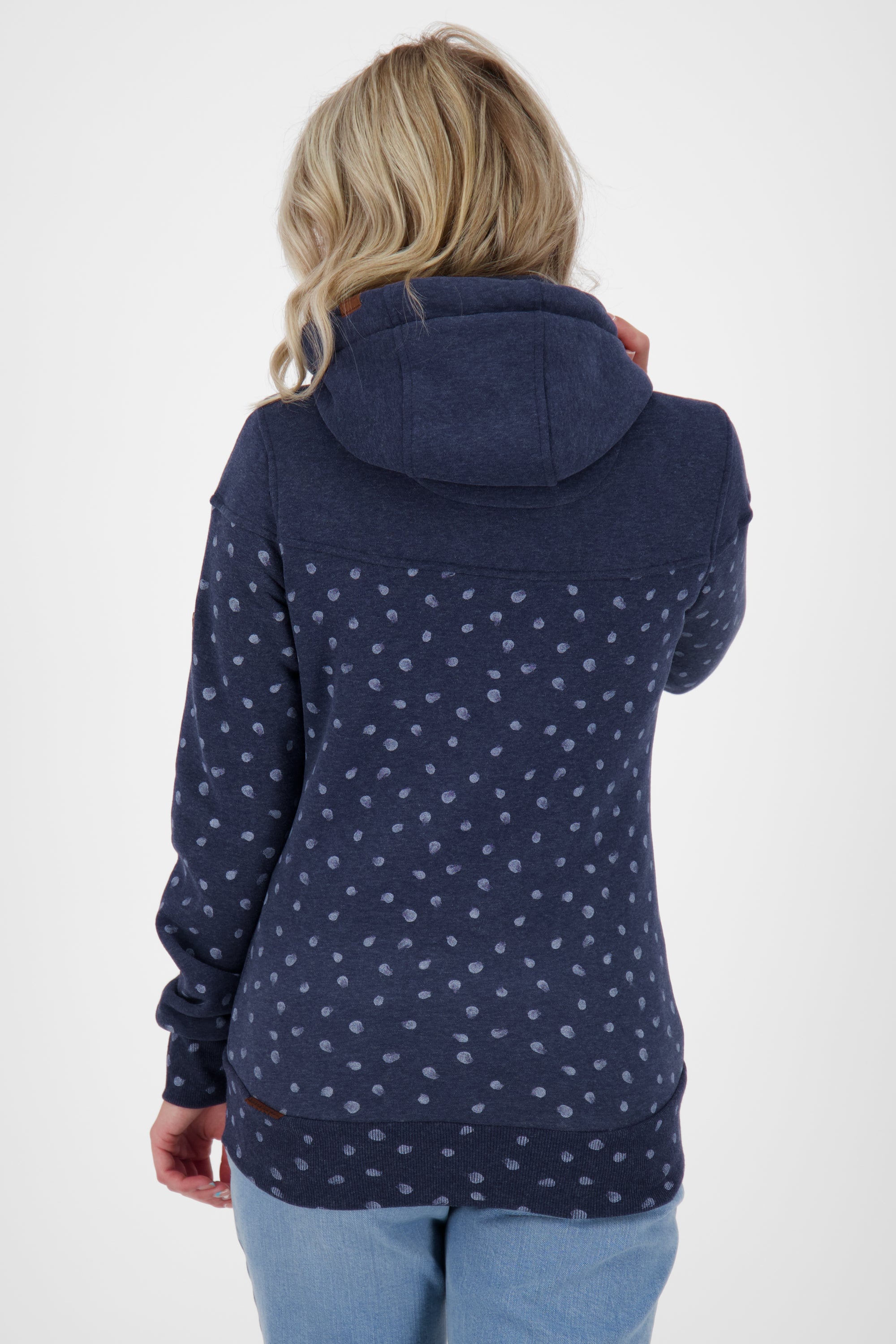 Gemusterte Kapuzensweatjacke PalinaAK B für Damen Dunkelblau