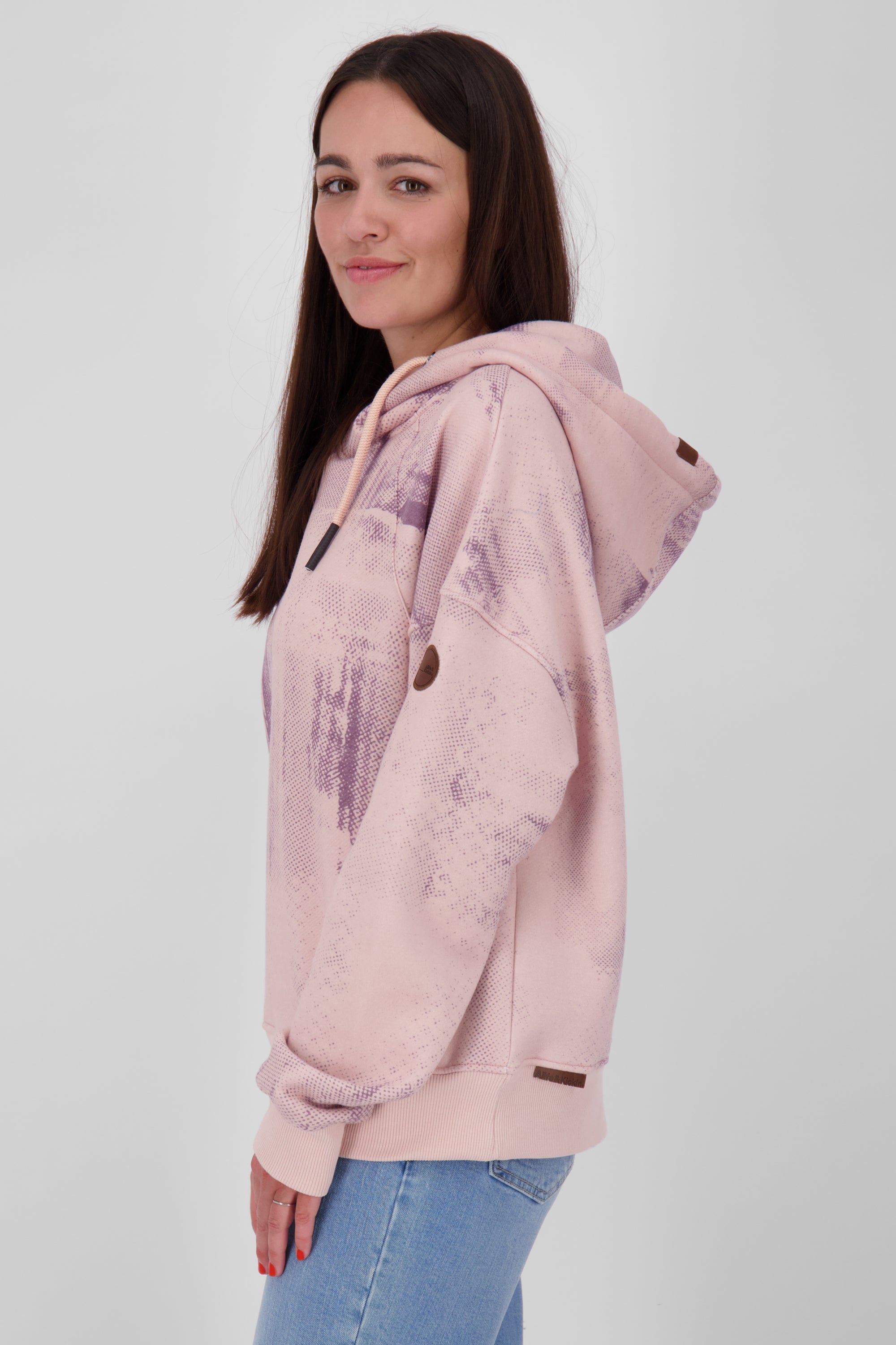 Kapuzensweatshirt JessyAK B Damen mit atemberaubendem Alloverprint Rosa
