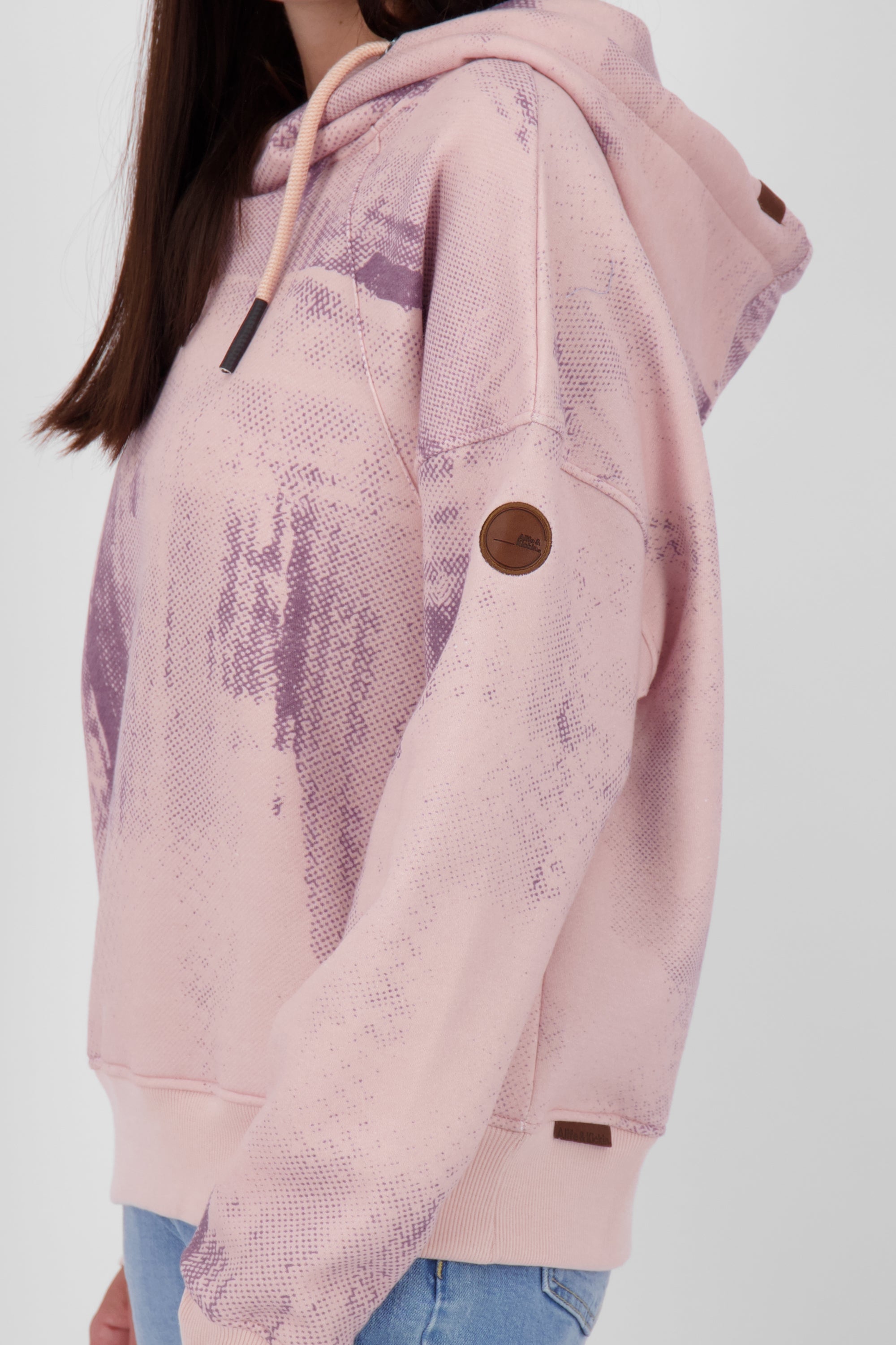 Kapuzensweatshirt JessyAK B Damen mit atemberaubendem Alloverprint Rosa