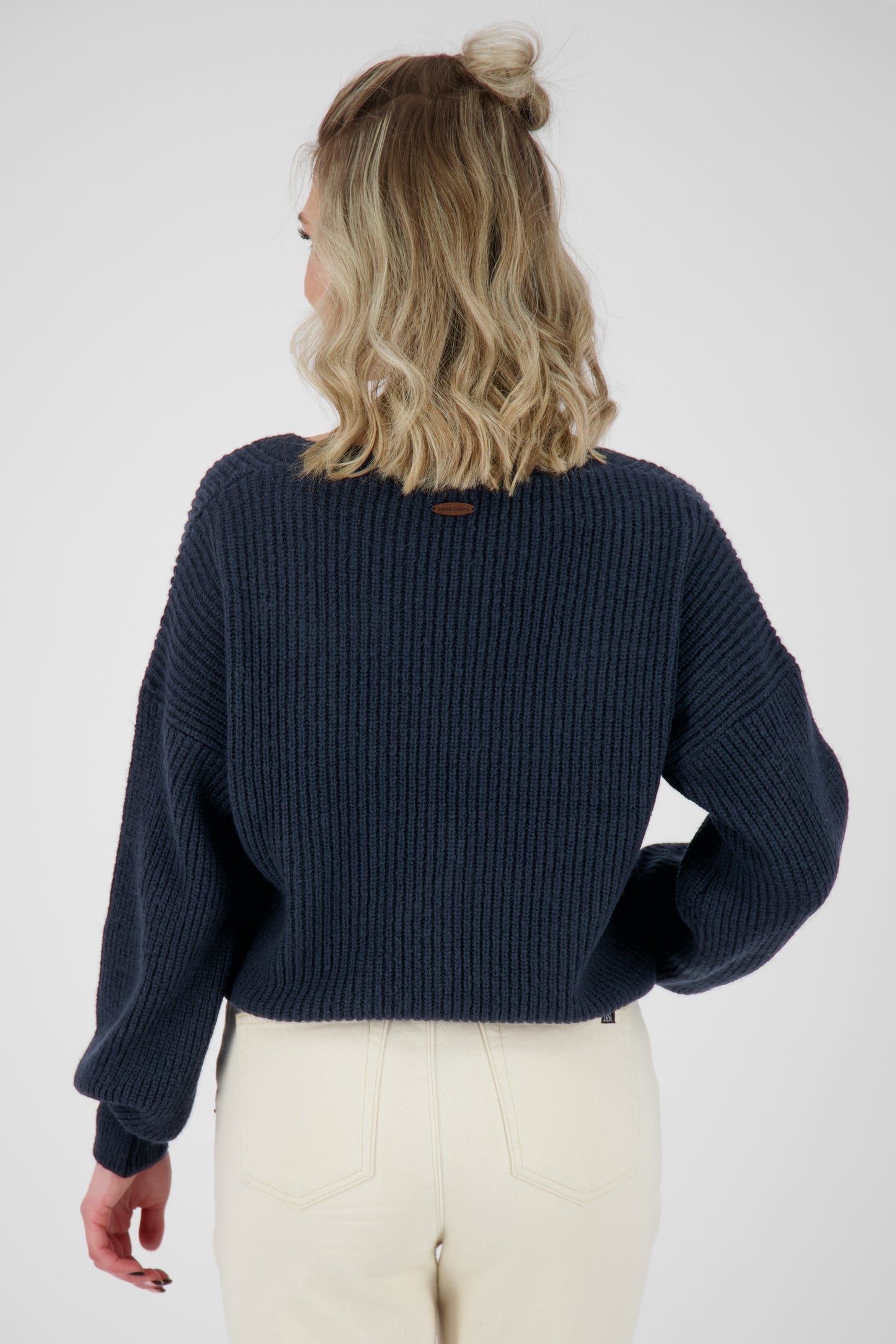 Trendige Damen Strickjacke KrissyAK - Angesagte Farben Dunkelblau