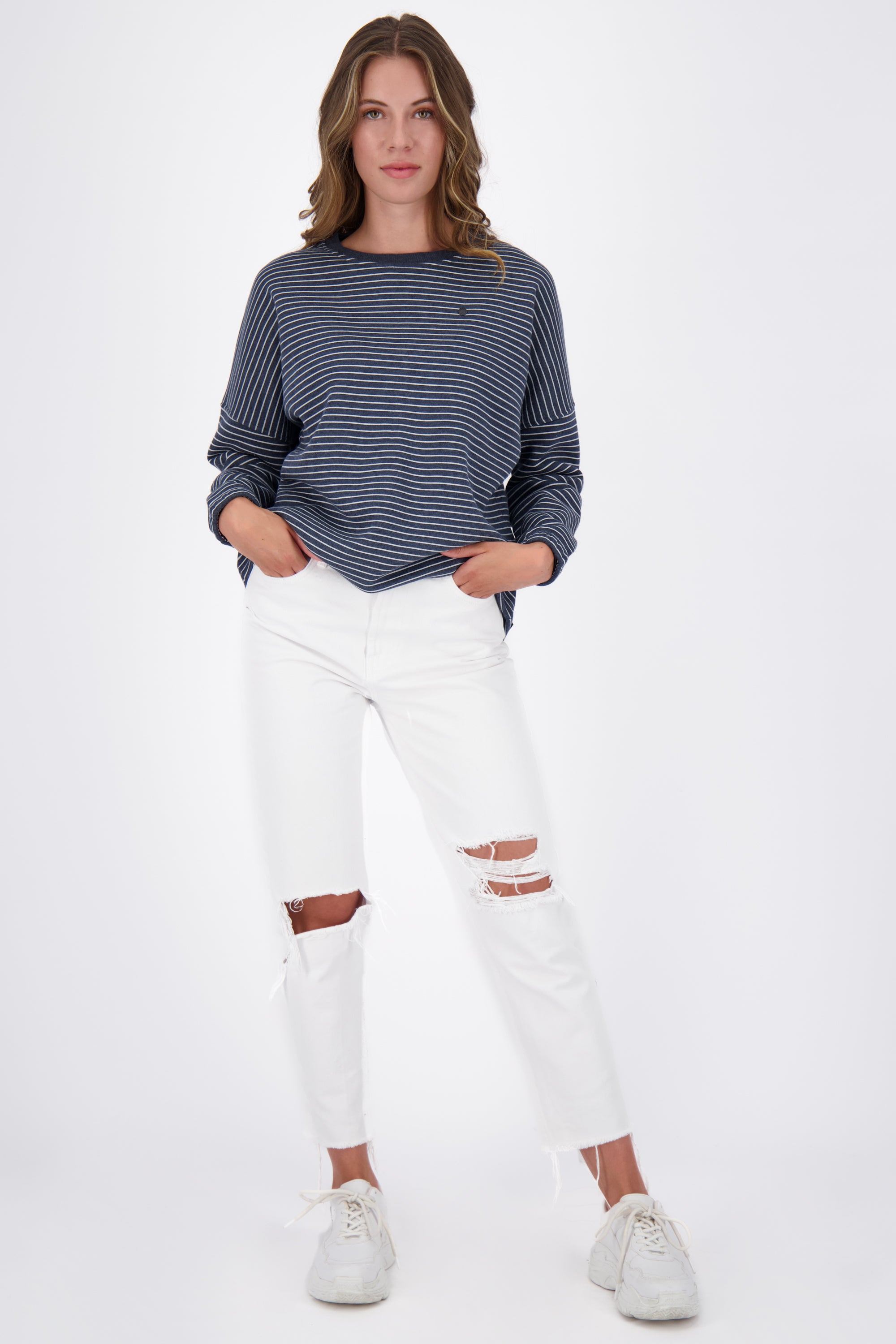 Komfortabler Sweatpullover DeniseAK für Damen Dunkelblau