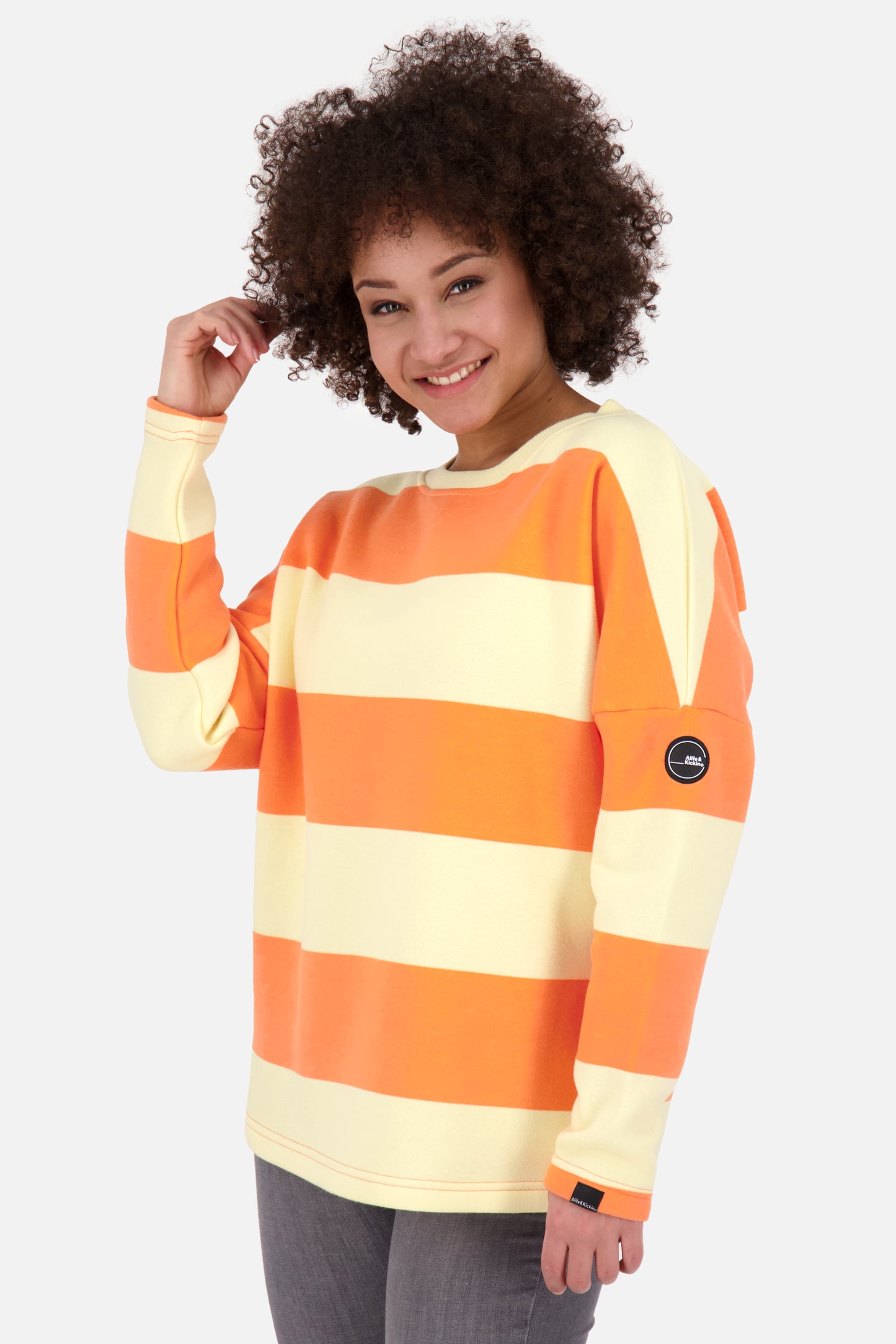 Farbenfrohes Damen Sweatshirt DeniseAK Z Gelb