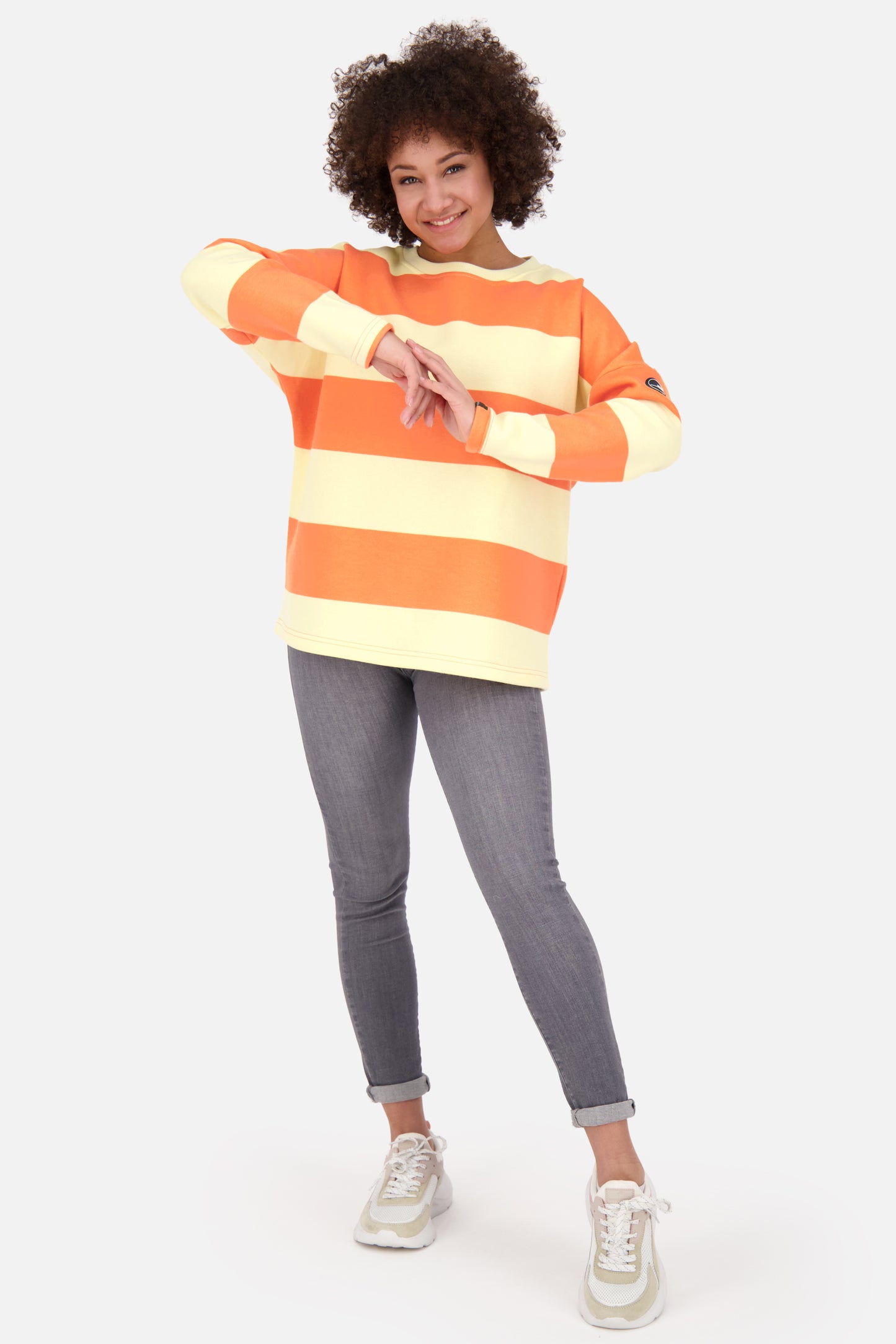 Farbenfrohes Damen Sweatshirt DeniseAK Z Gelb