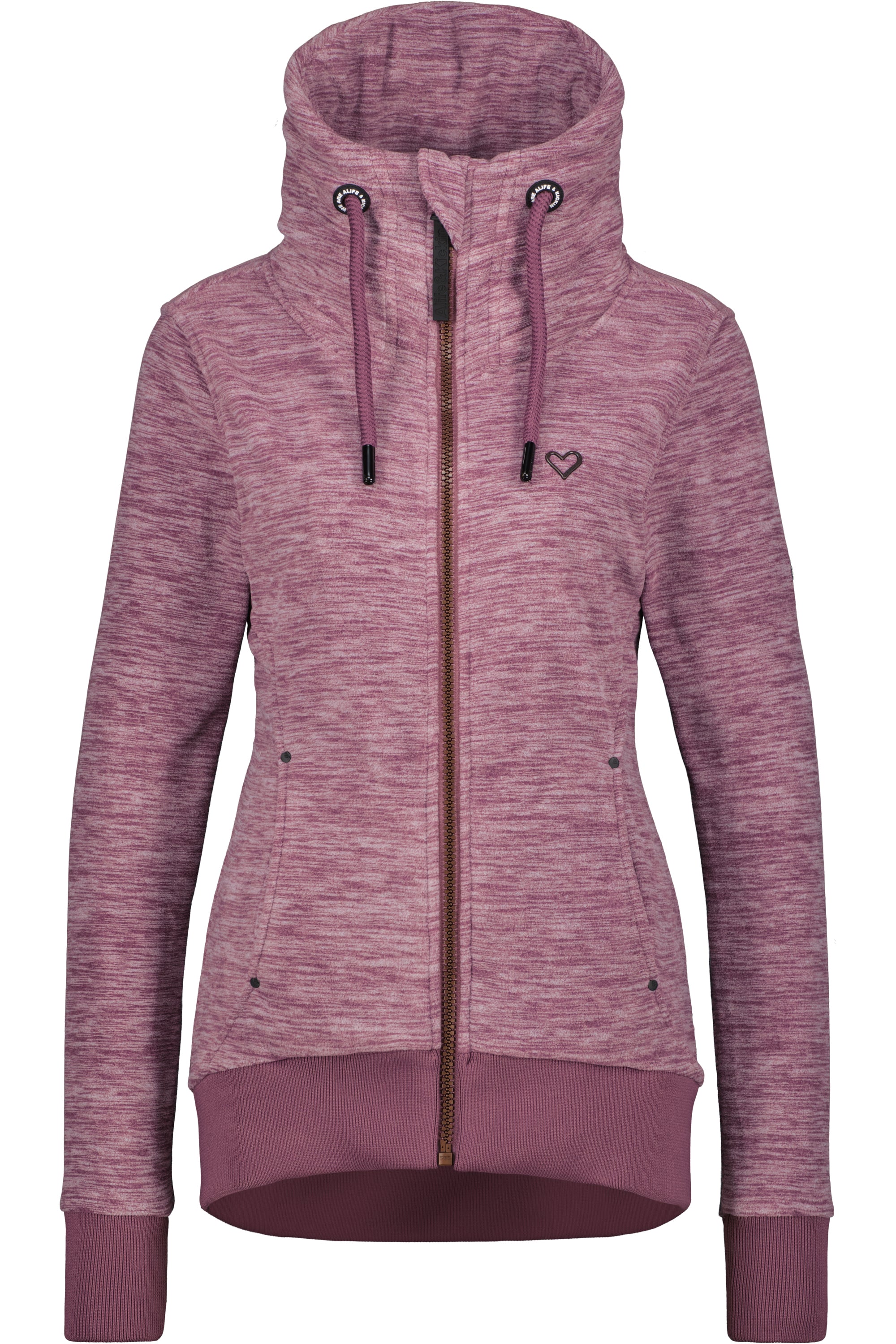 Kuschelig warme VivianAK F: Kurze Fleecejacke für Damen Violett