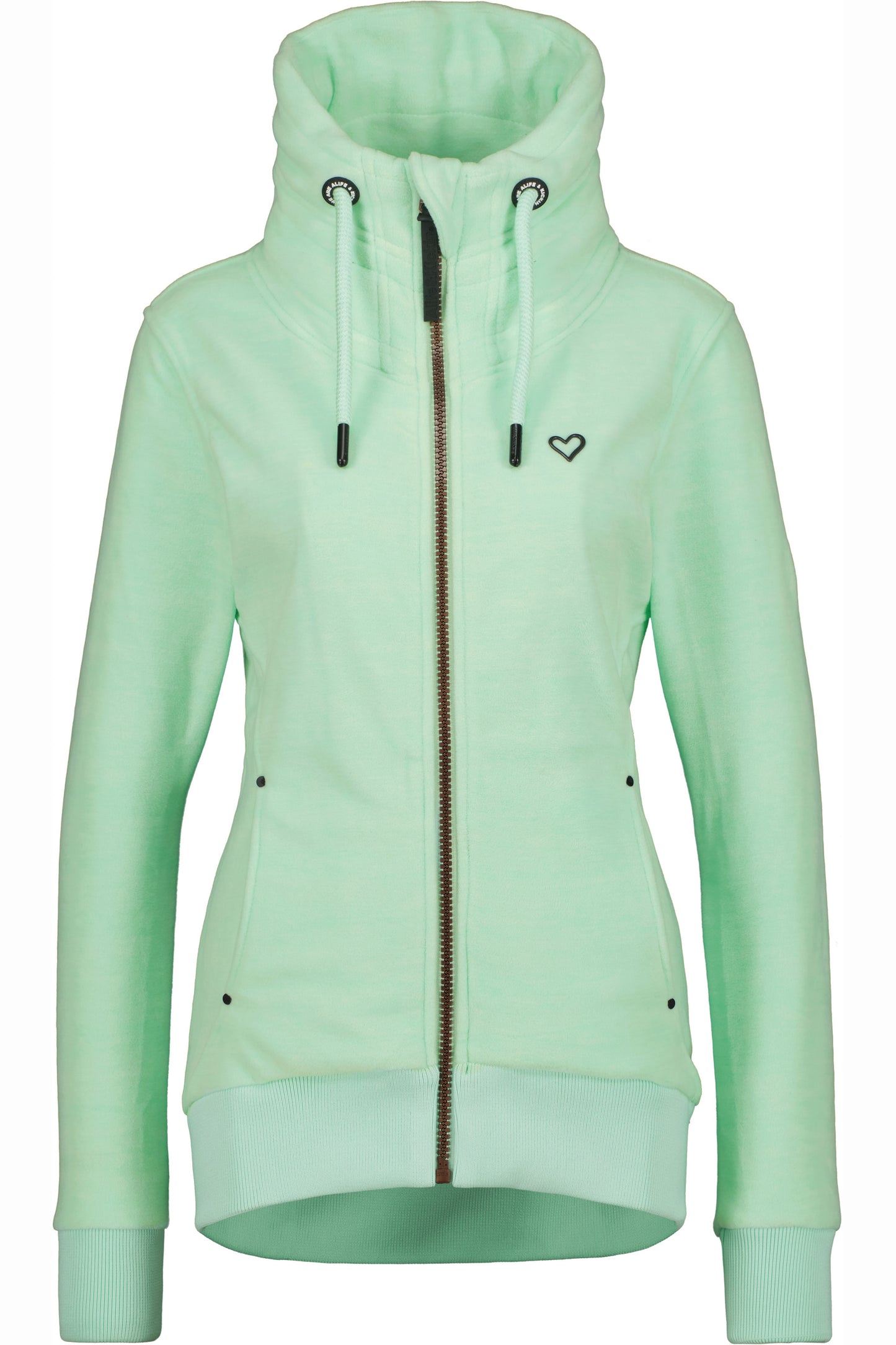 Kuschelig warme VivianAK F: Kurze Fleecejacke für Damen Hellgrün