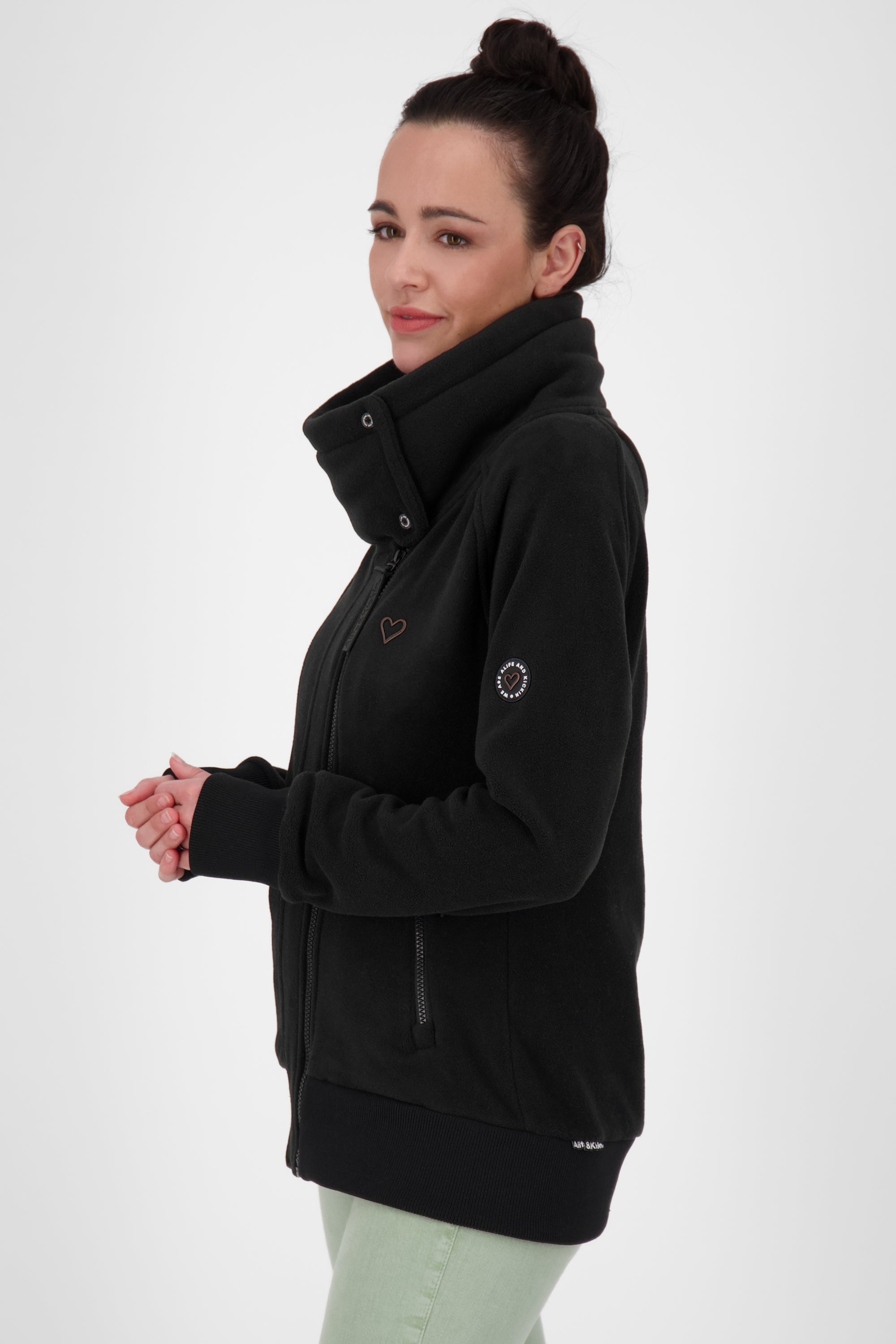 Stilvolle Damen-Fleecejacke MerritAK F Schwarz