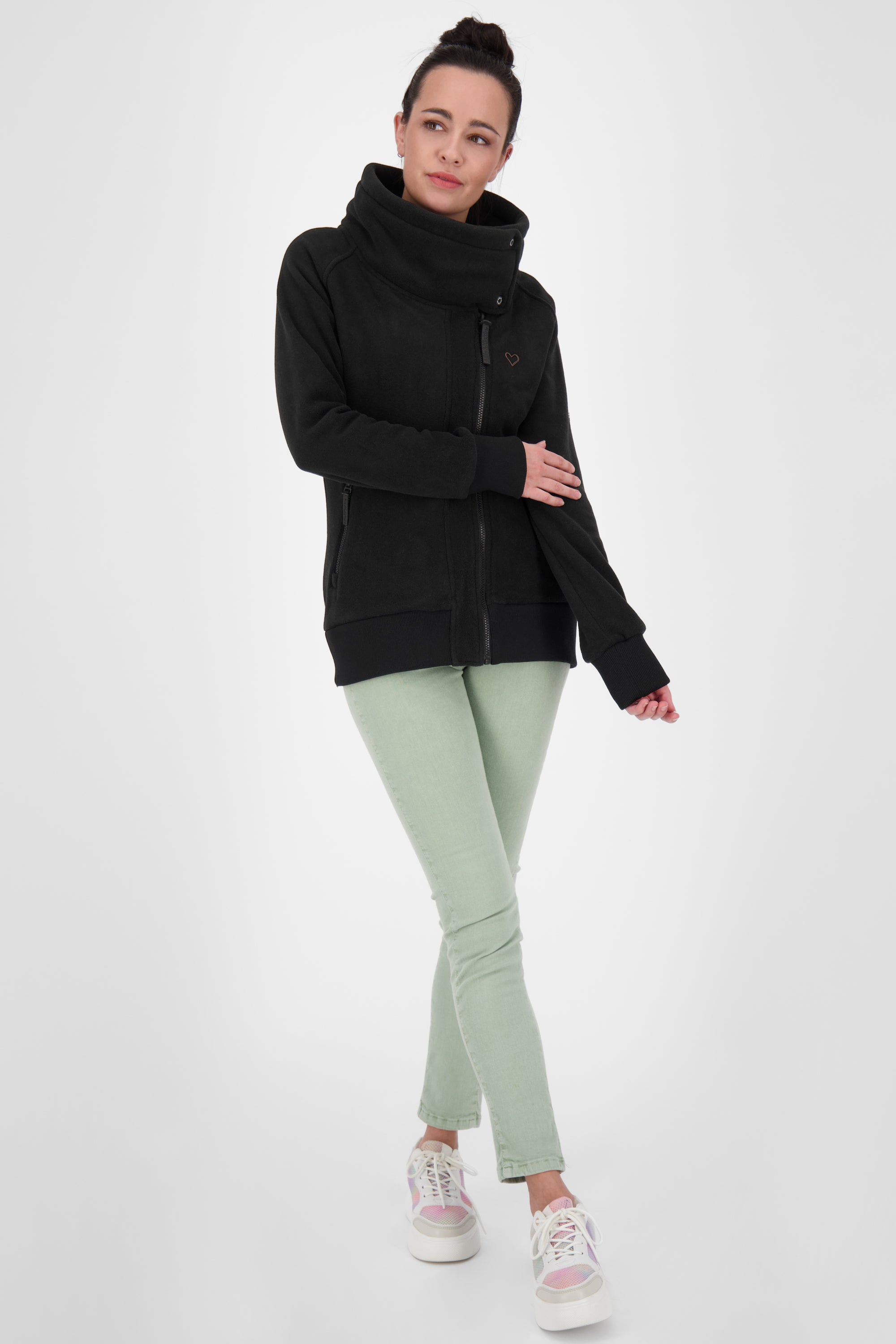 Stilvolle Damen-Fleecejacke MerritAK F Schwarz