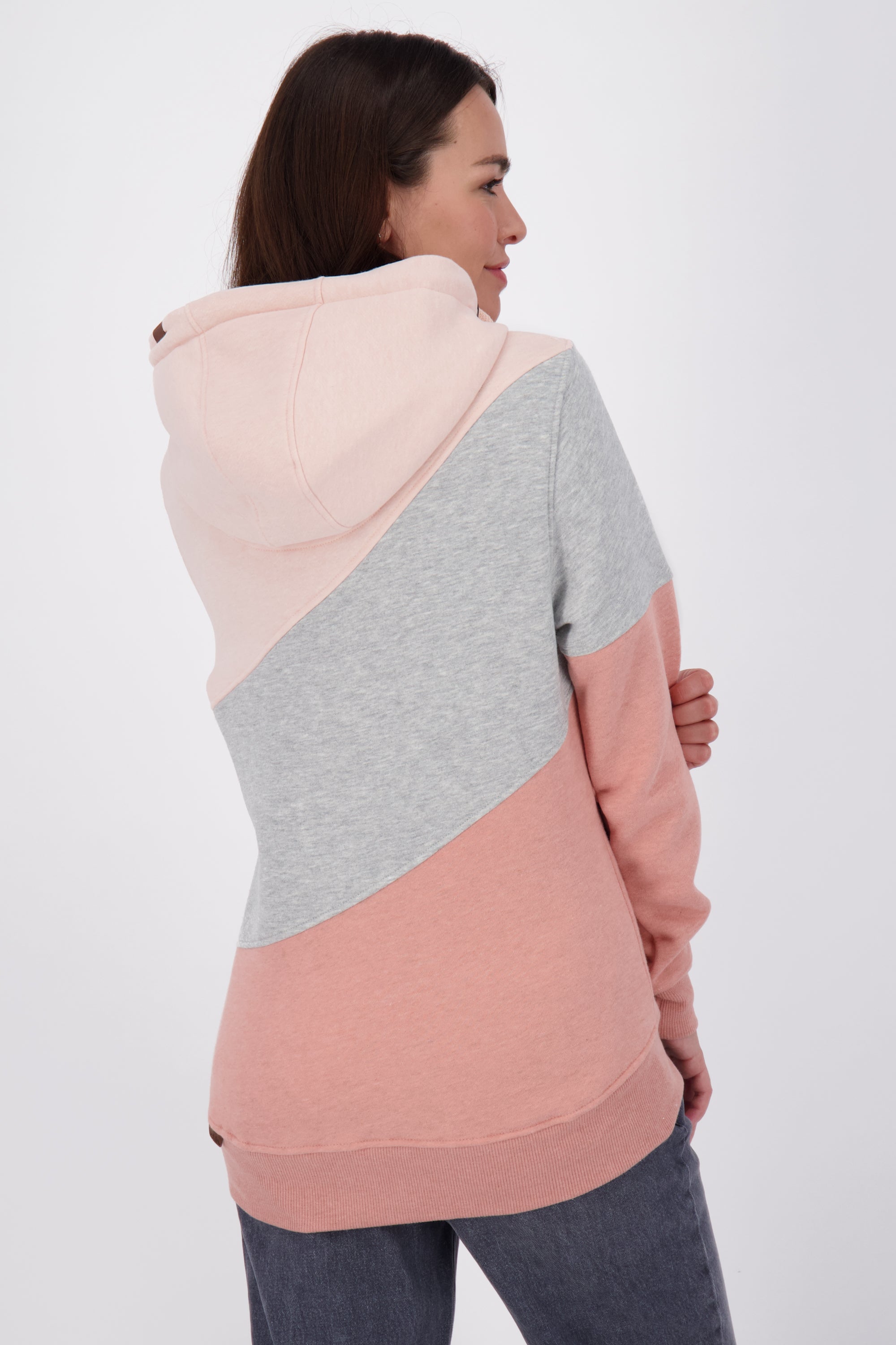 Dreifarbiges Kapuzensweatshirt StacyAK A Damen Rosa
