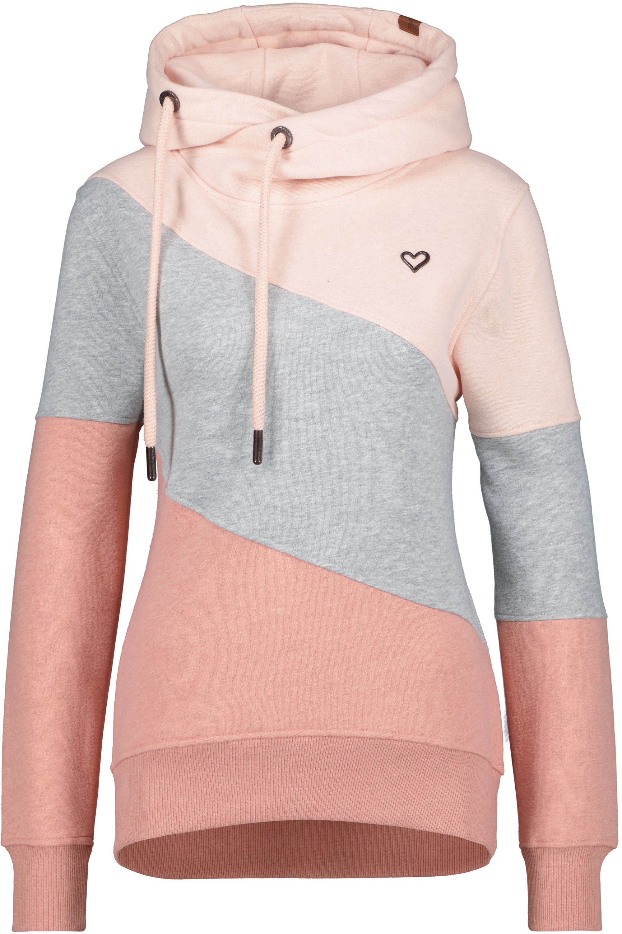 Dreifarbiges Kapuzensweatshirt StacyAK A Damen Rosa
