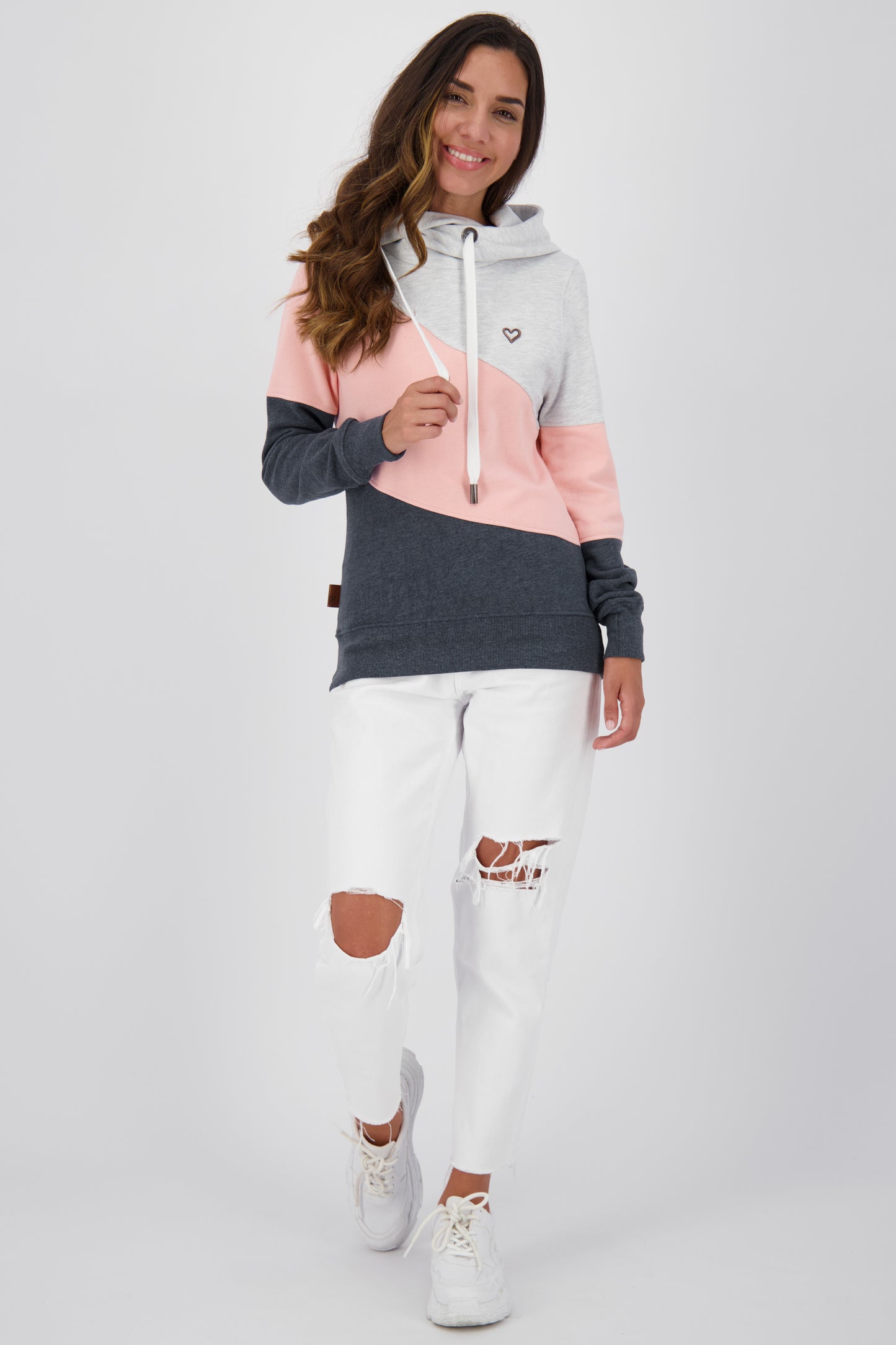 Lässiges Kapuzensweatshirt StacyAK A für Damen Grau