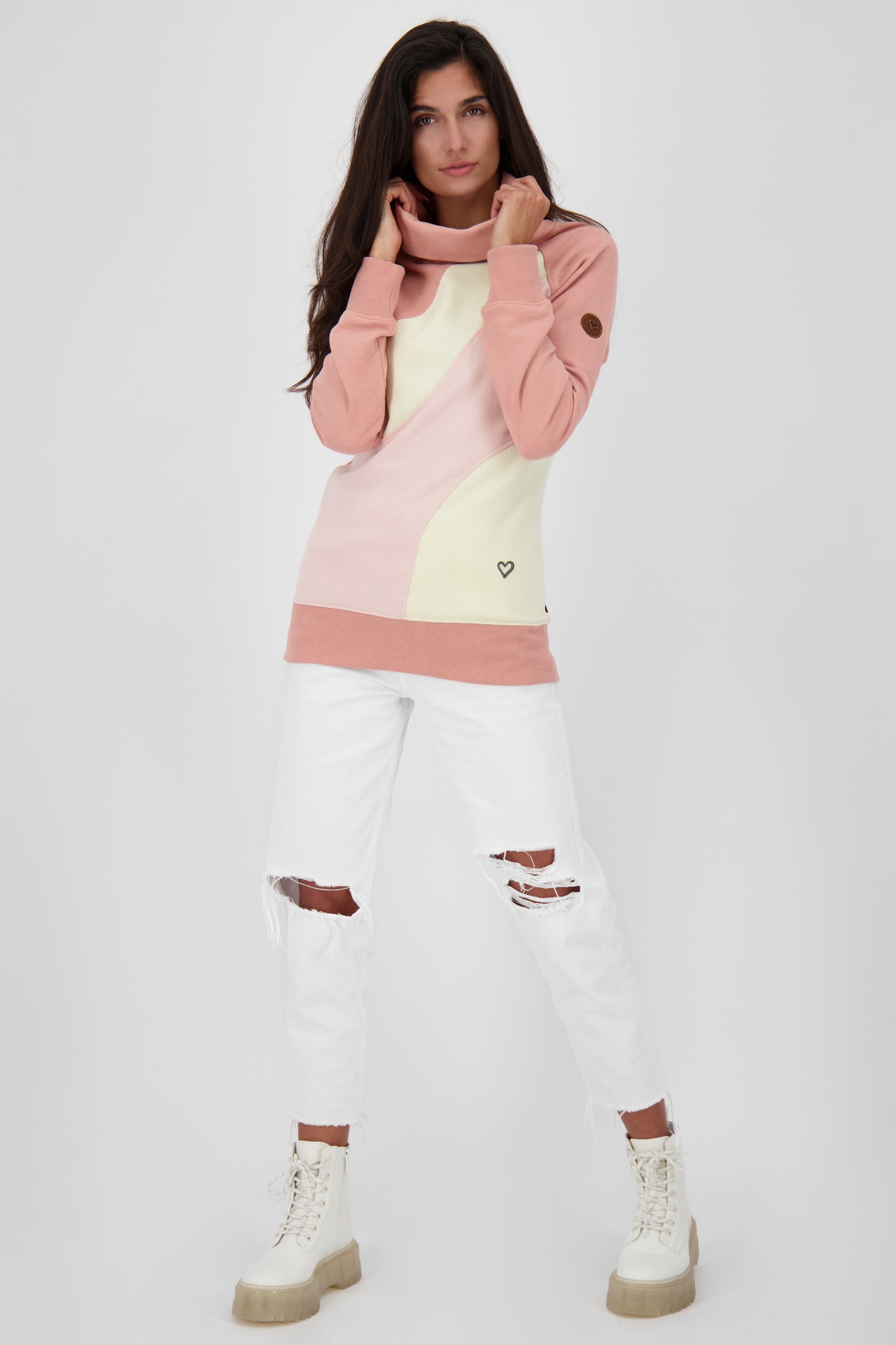 Hochwertiger Damen Sweatpullover BeaAK A Rosa