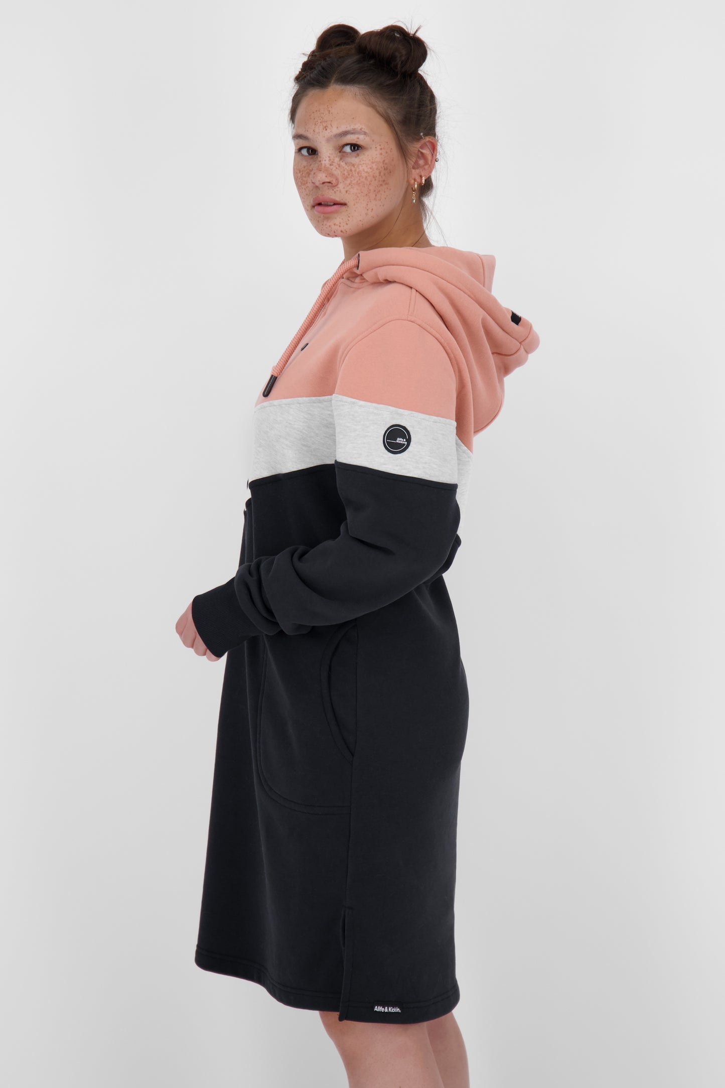 Damenkleid BiggiAK A - Trendiges Sweatkleid für Herbst Rosa
