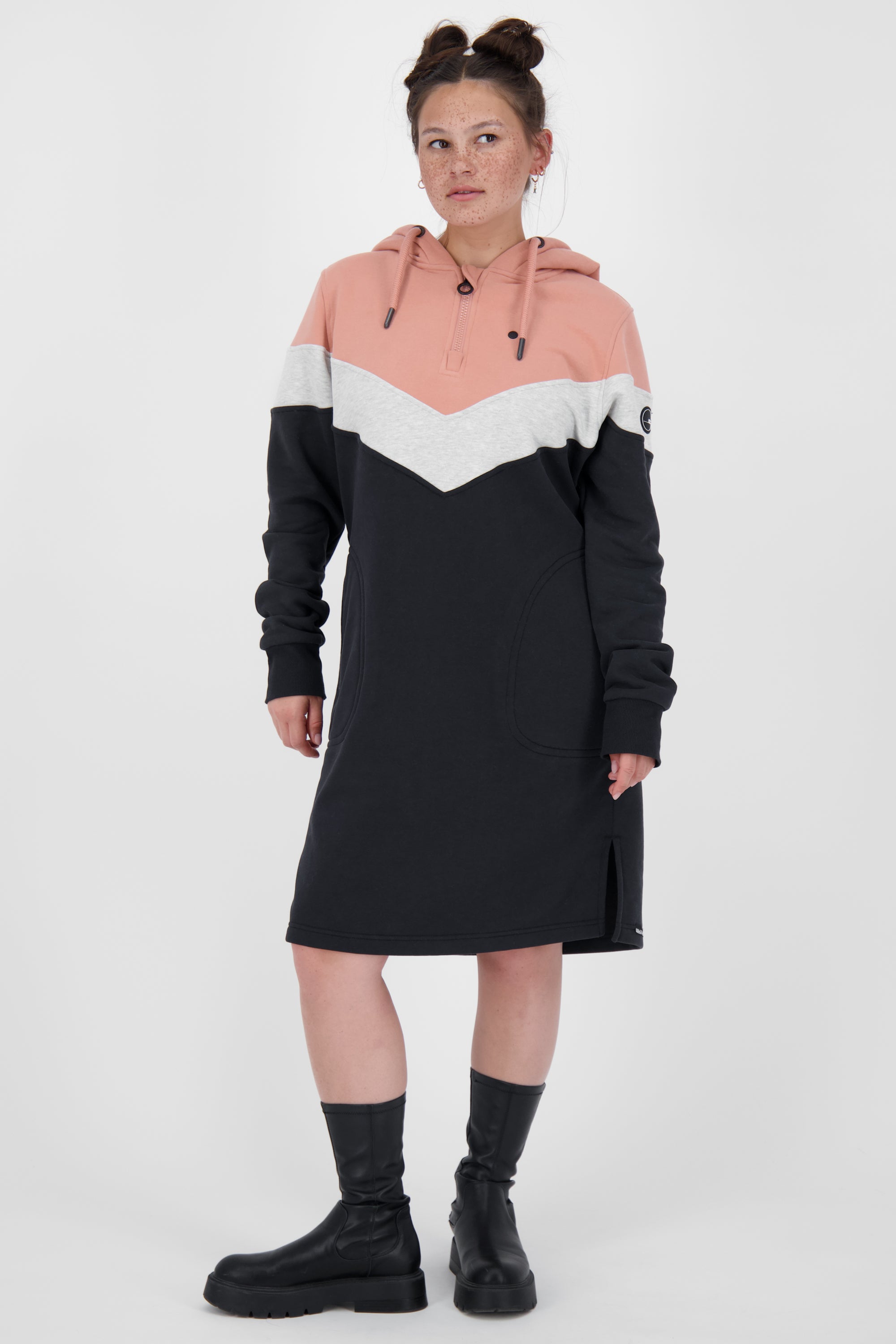 Damenkleid BiggiAK A - Trendiges Sweatkleid für Herbst Rosa