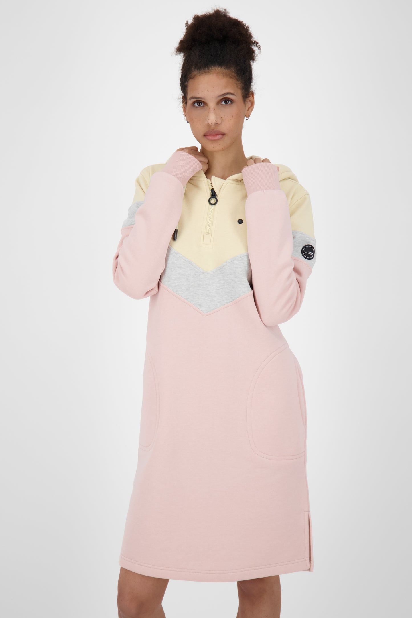 Damenkleid BiggiAK A - Trendiges Sweatkleid für Herbst Beige
