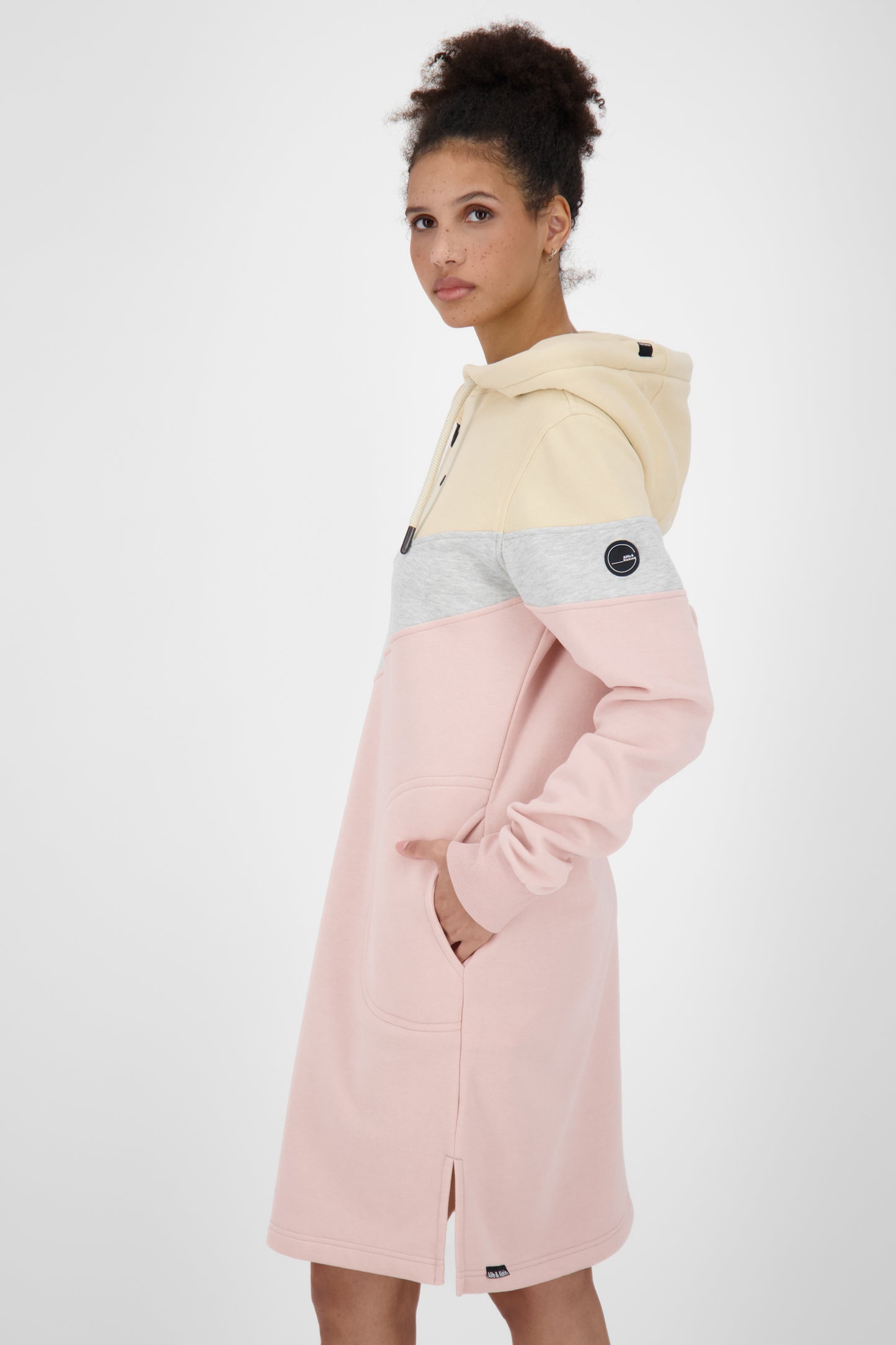 Damenkleid BiggiAK A - Trendiges Sweatkleid für Herbst Beige