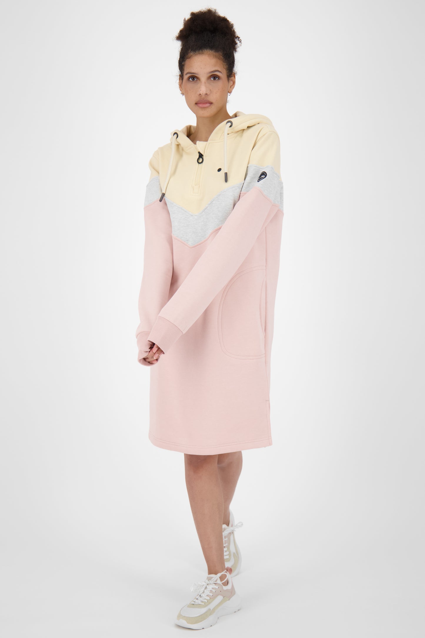 Damenkleid BiggiAK A - Trendiges Sweatkleid für Herbst Beige