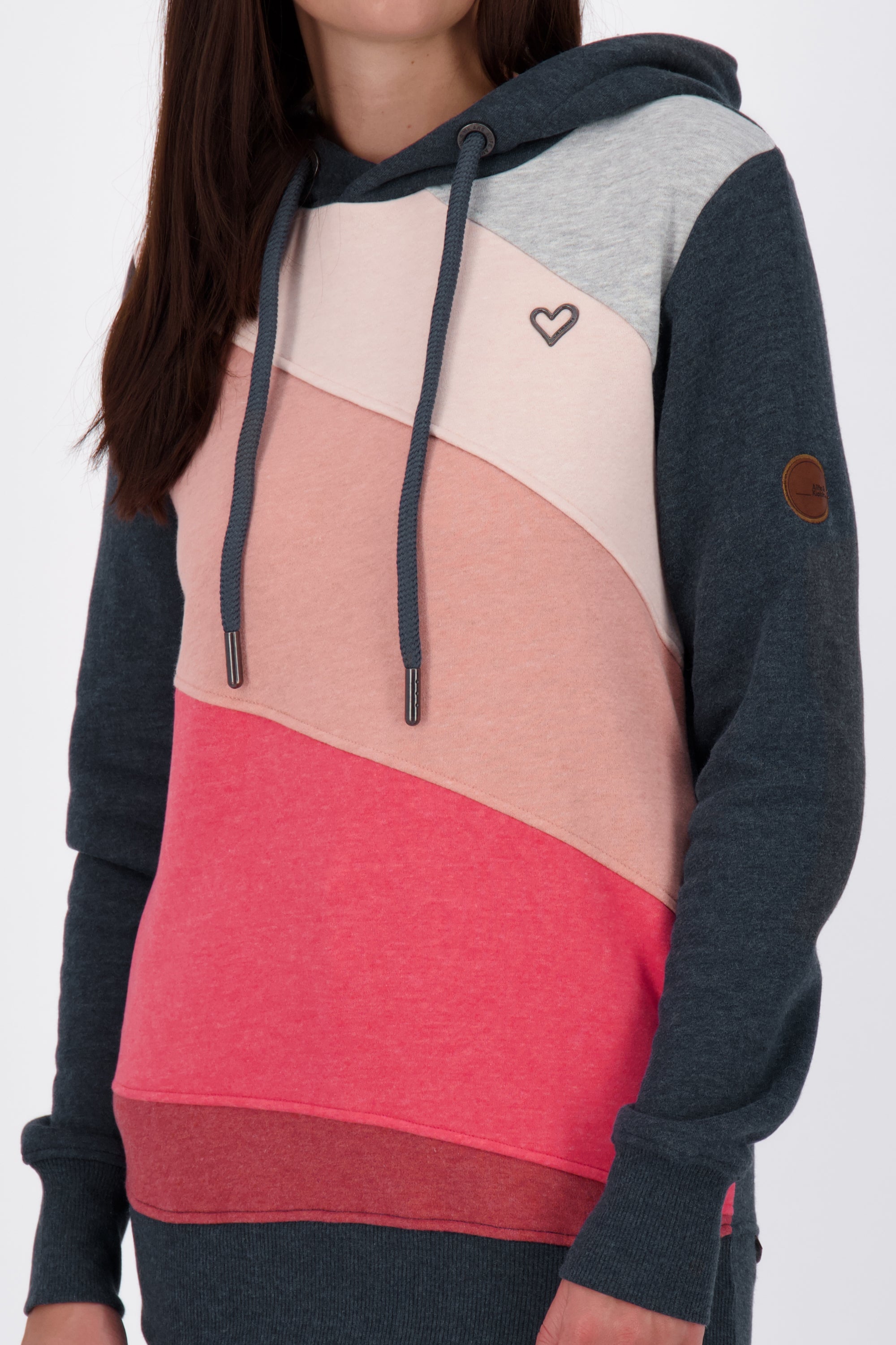 Damen Sweatshirt LeniAK A - Colorblocking-Look Rot