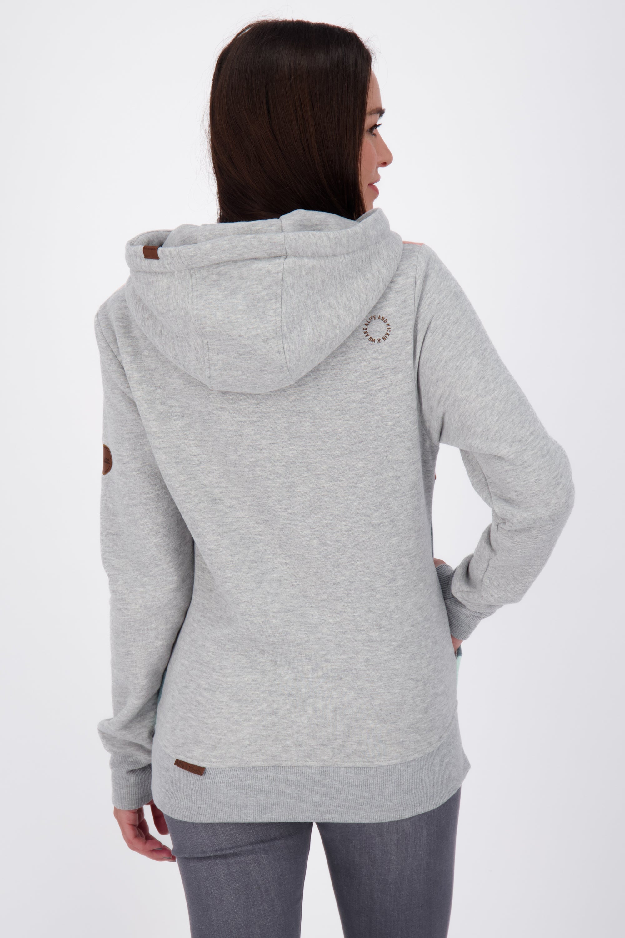 Damen Sweatshirt LeniAK A - Colorblocking-Look Grau