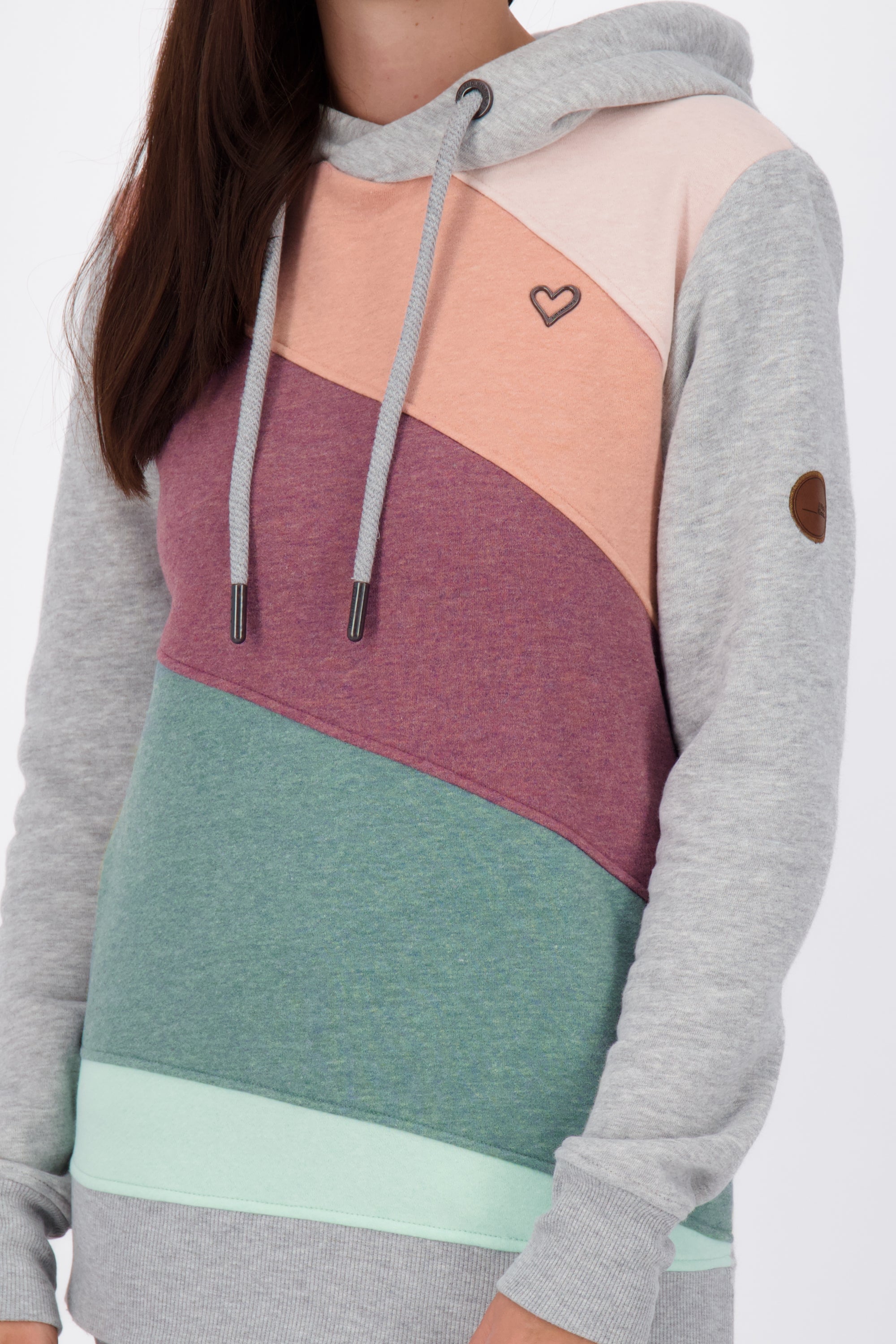 Damen Sweatshirt LeniAK A - Colorblocking-Look Grau