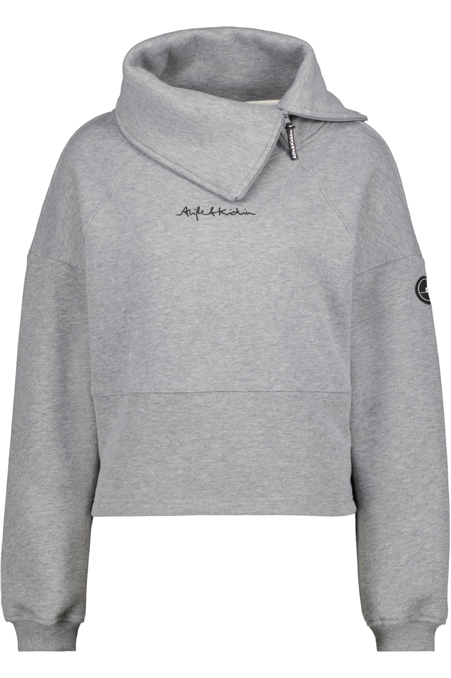 LiaAK A Sweatpullover Damen im Oversize-Look Grau